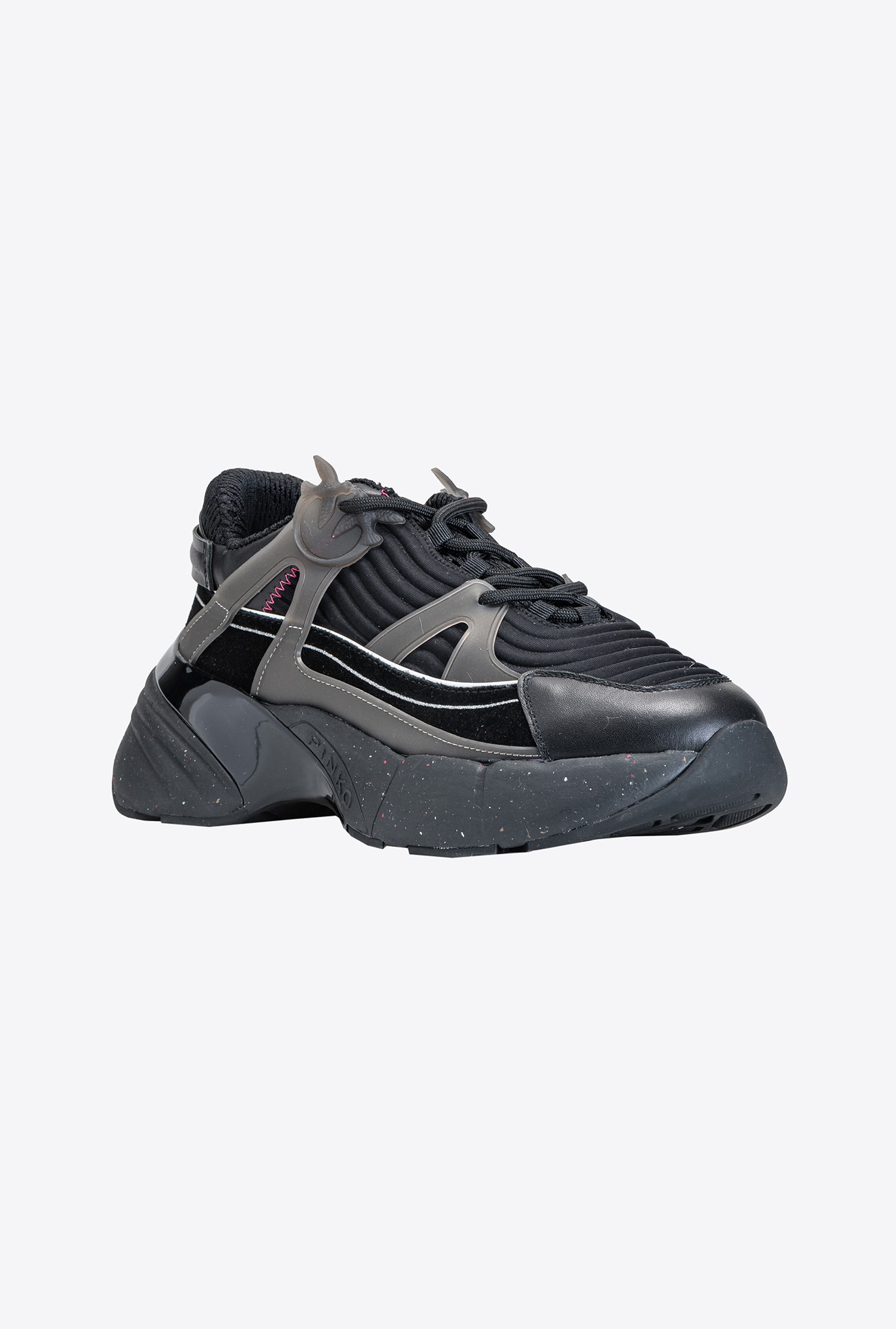 Oversized rubberised sneakers