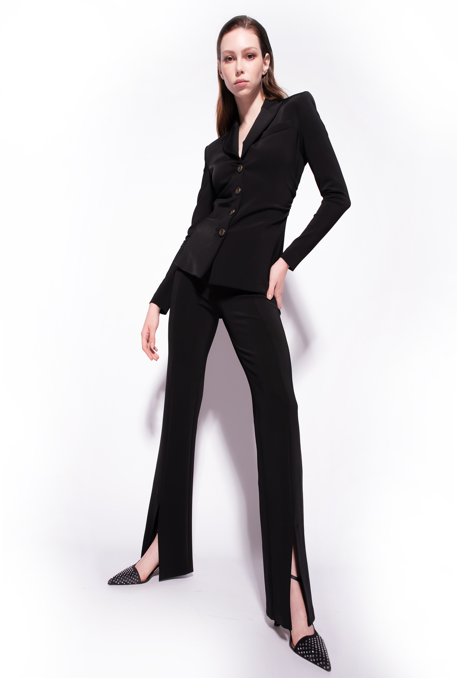 Slim-fit blazer in technical fabric