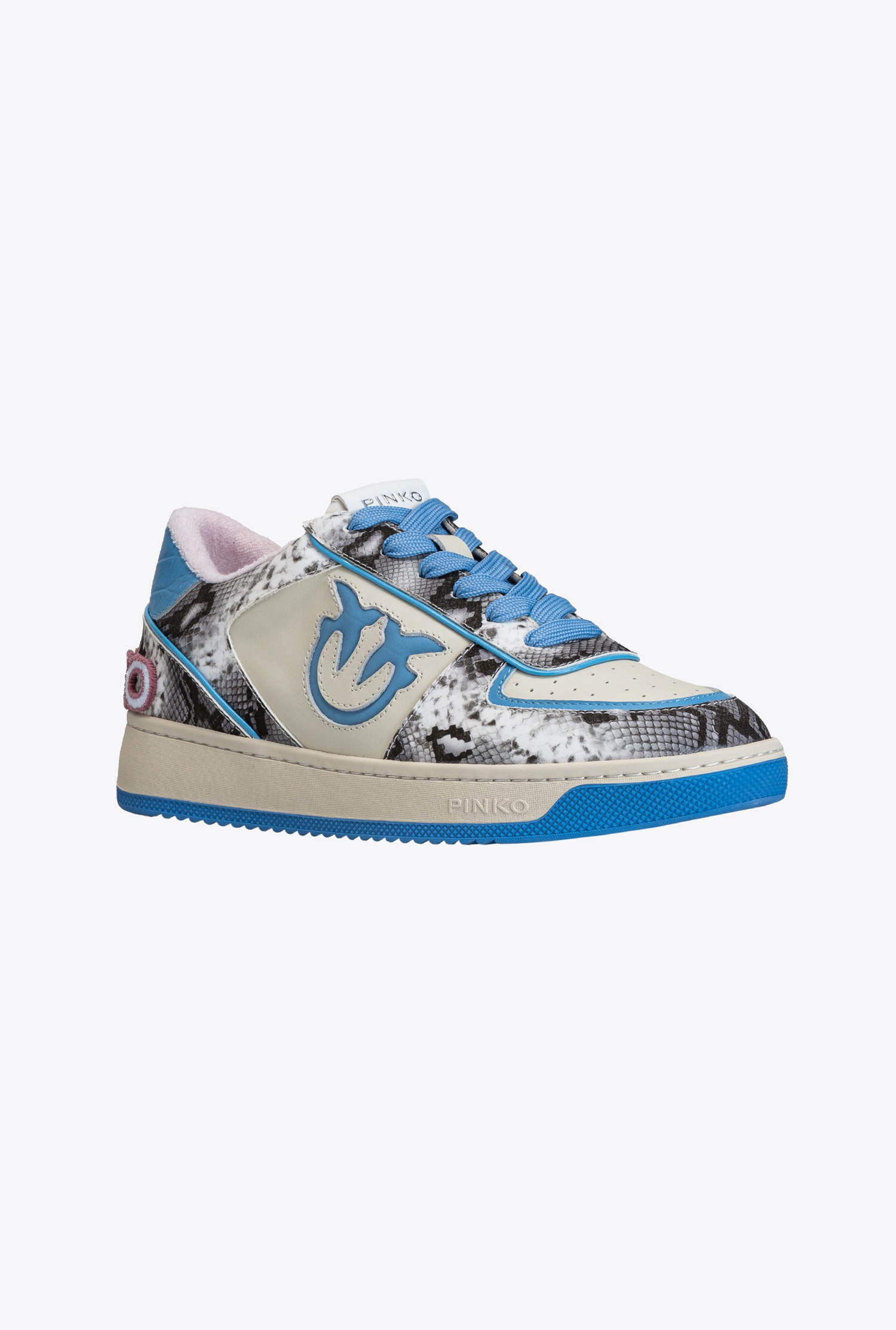 Flat reptile-print sneakers