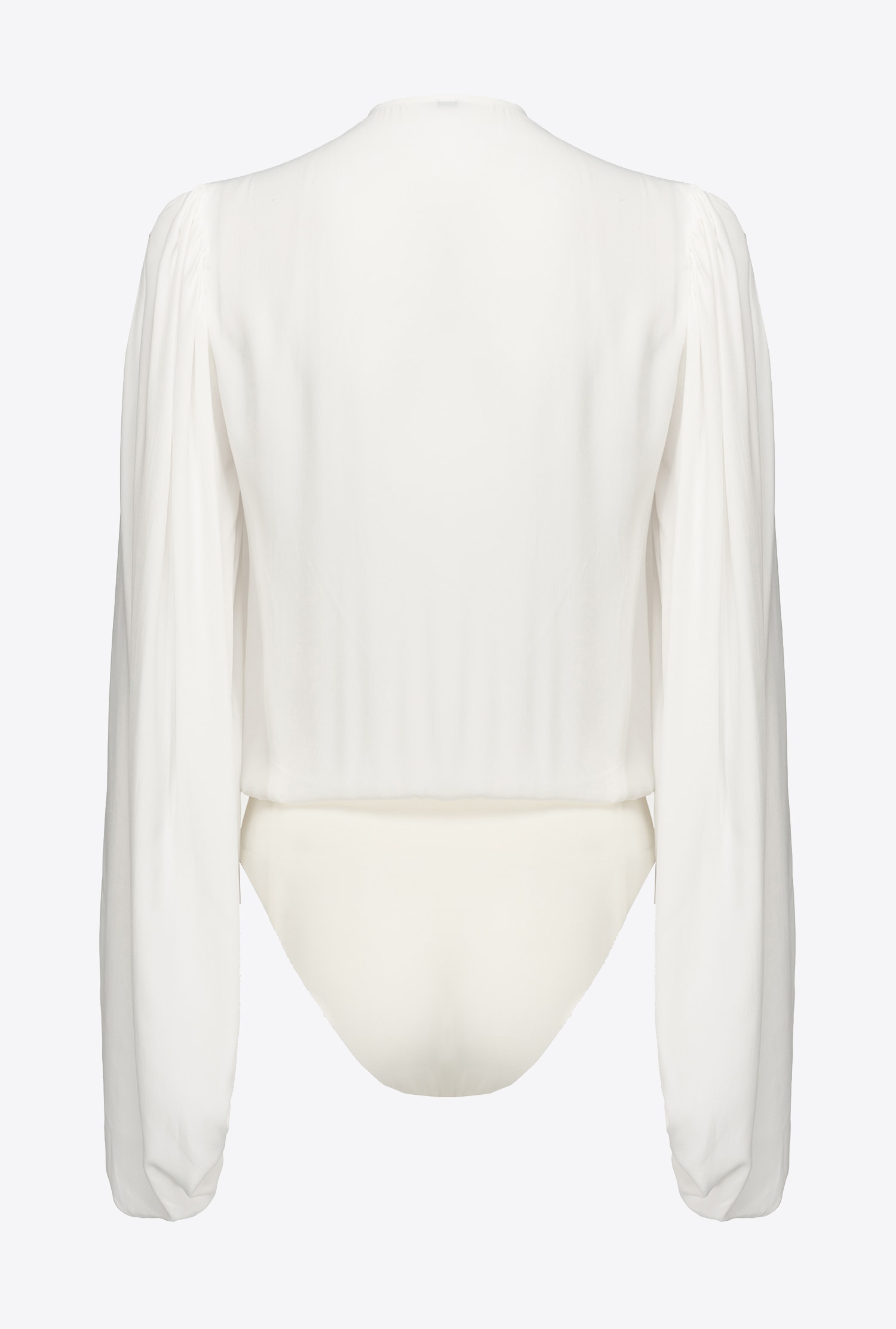 Silk-blend wrap-front bodysuit