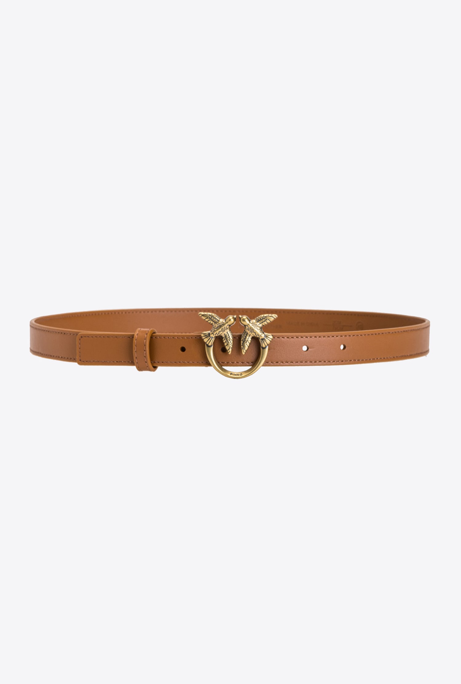 Love Birds thin leather belt