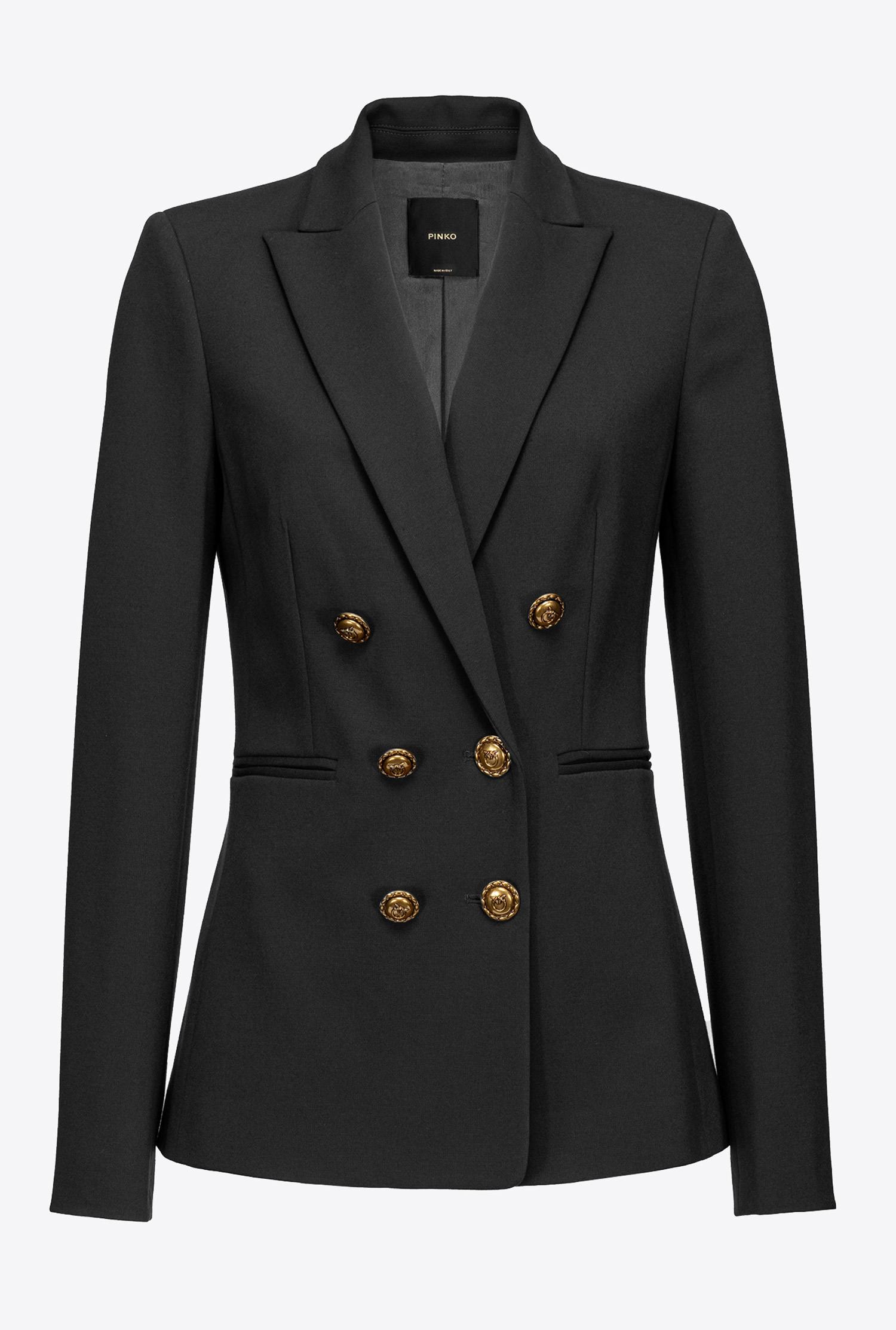 Blazer with jewel buttons