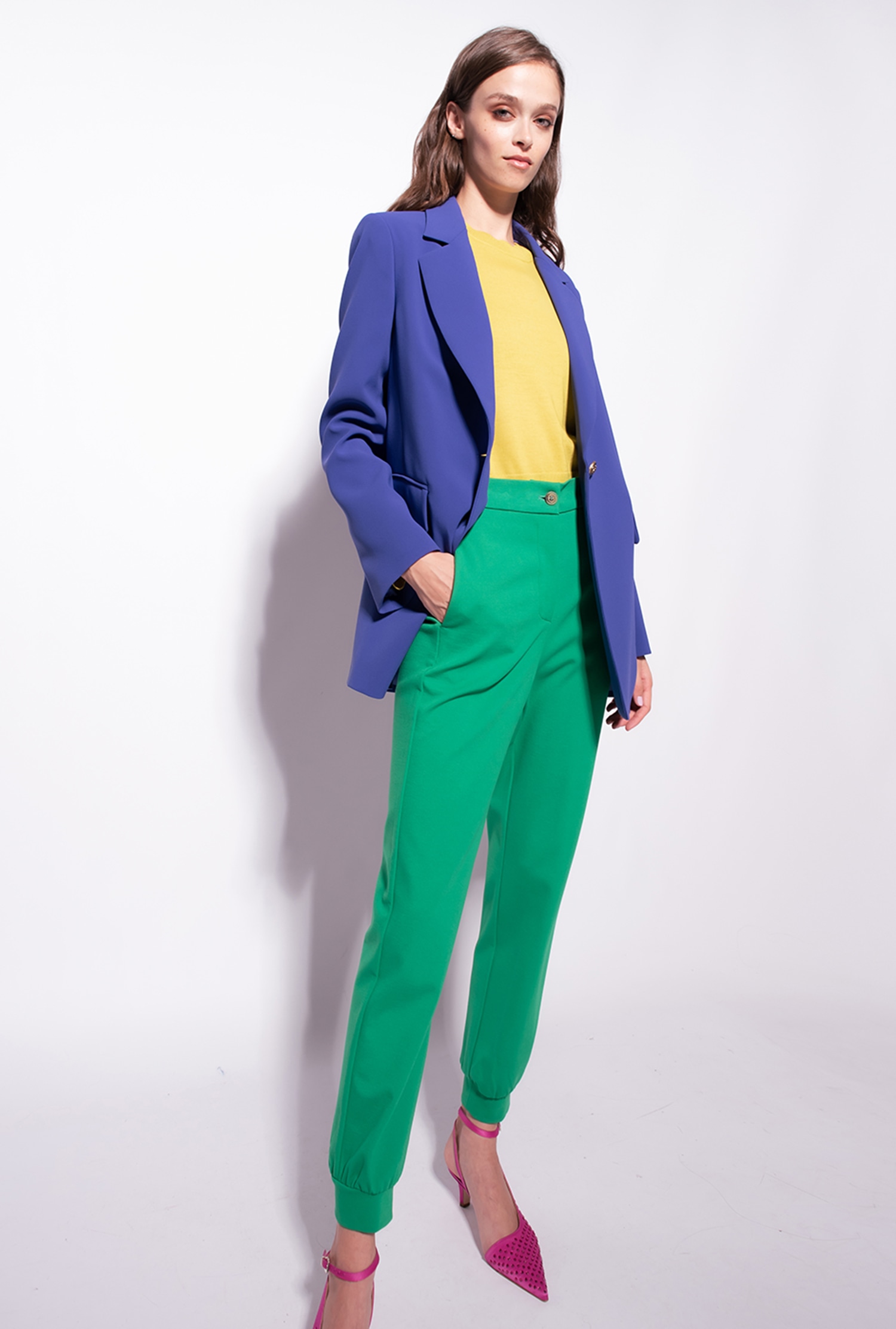 Single-breasted stretch crêpe blazer