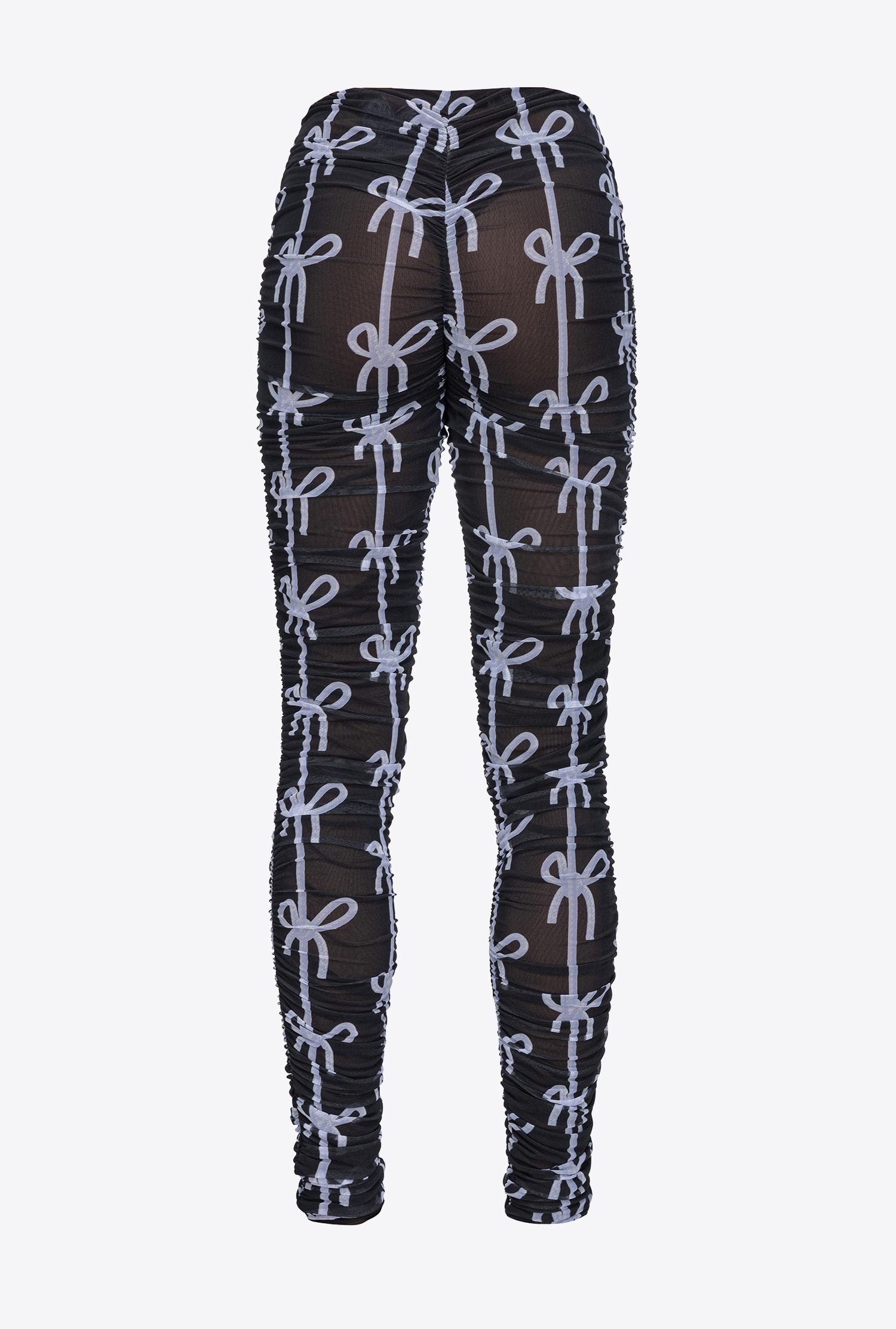 PINKO Reimagine tulle leggings with bow print by Patrick McDowell