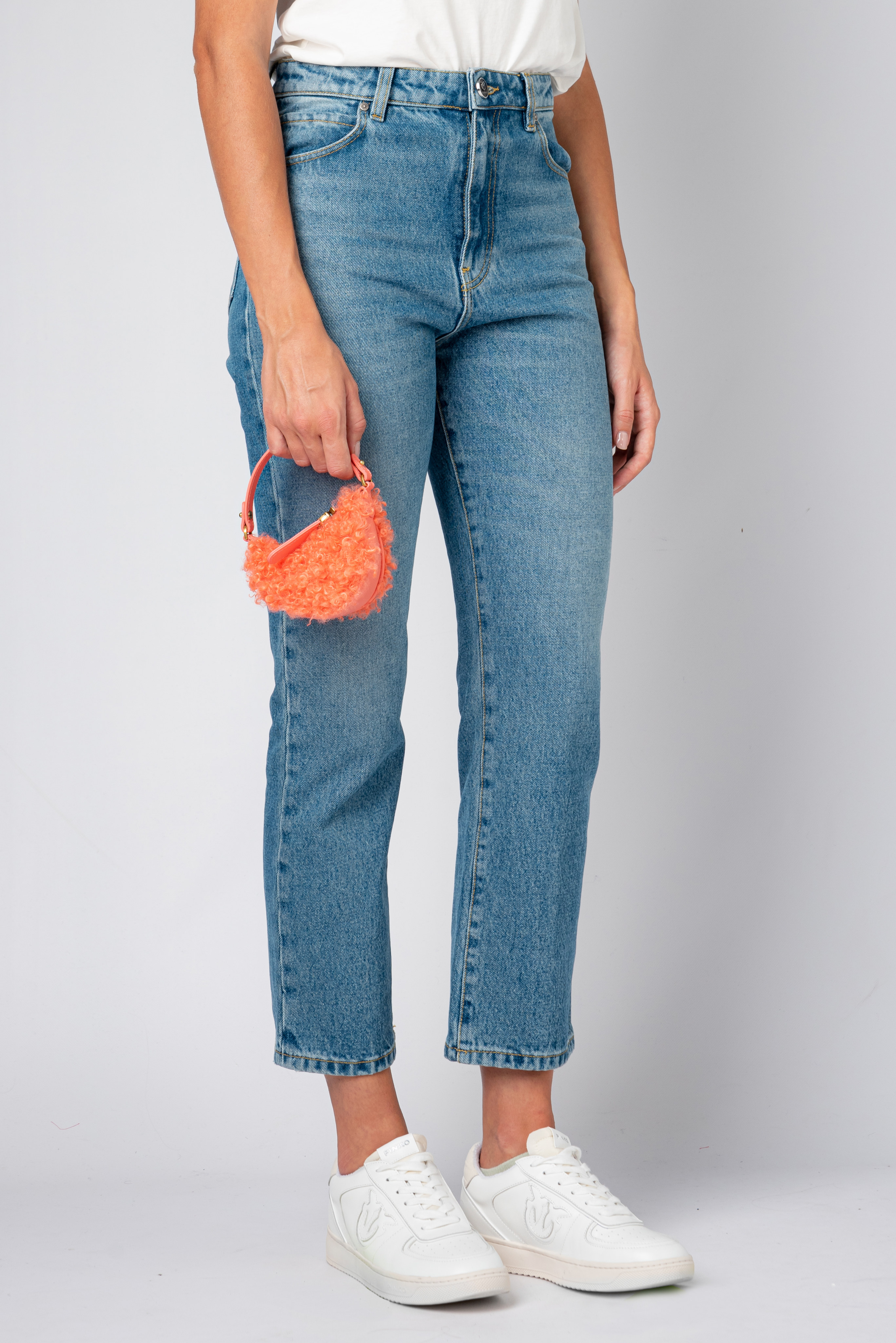 Micro Long Half Moon Bag Eco Sheepskin