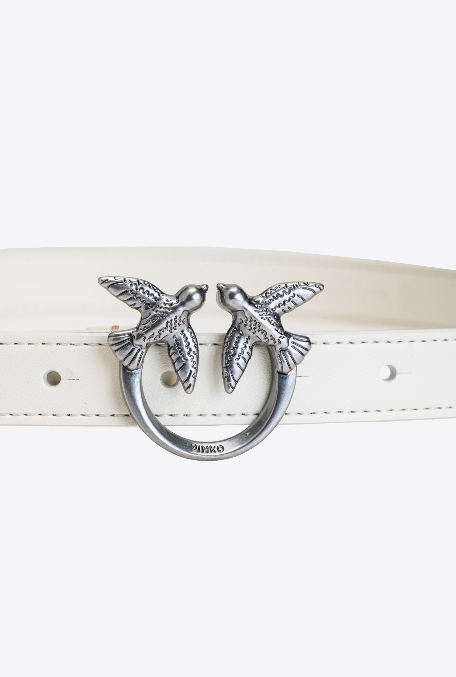 Love Birds thin leather belt
