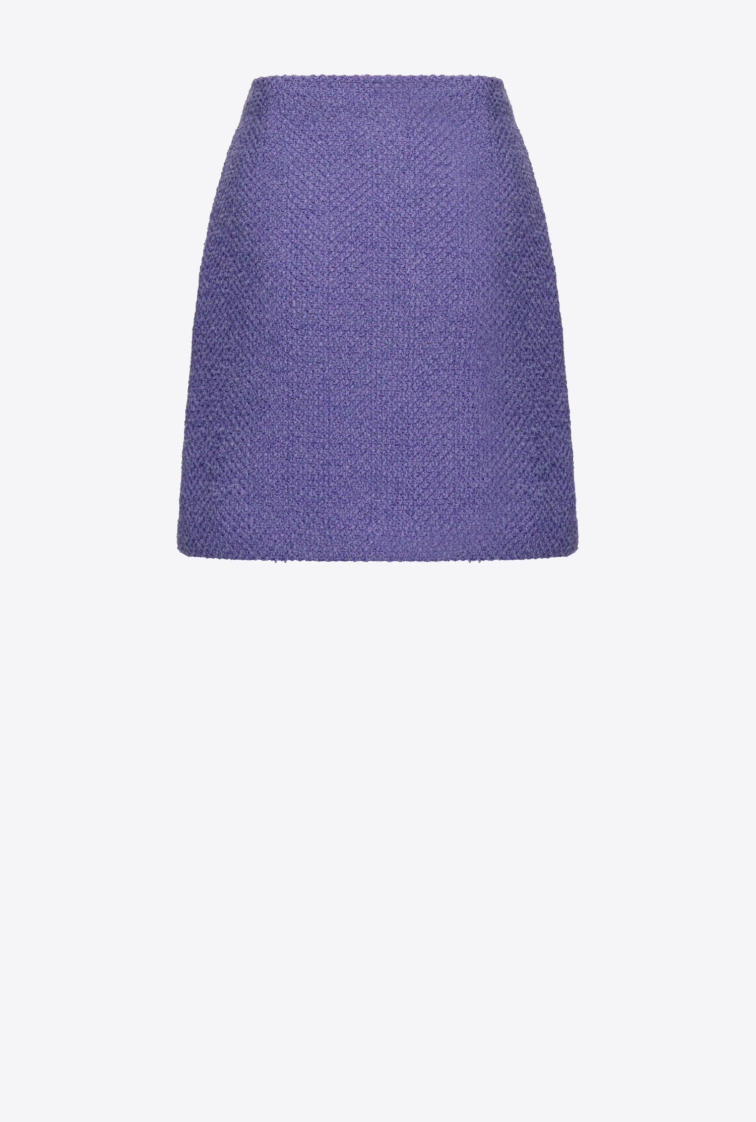 Buttoned bouclé mini skirt