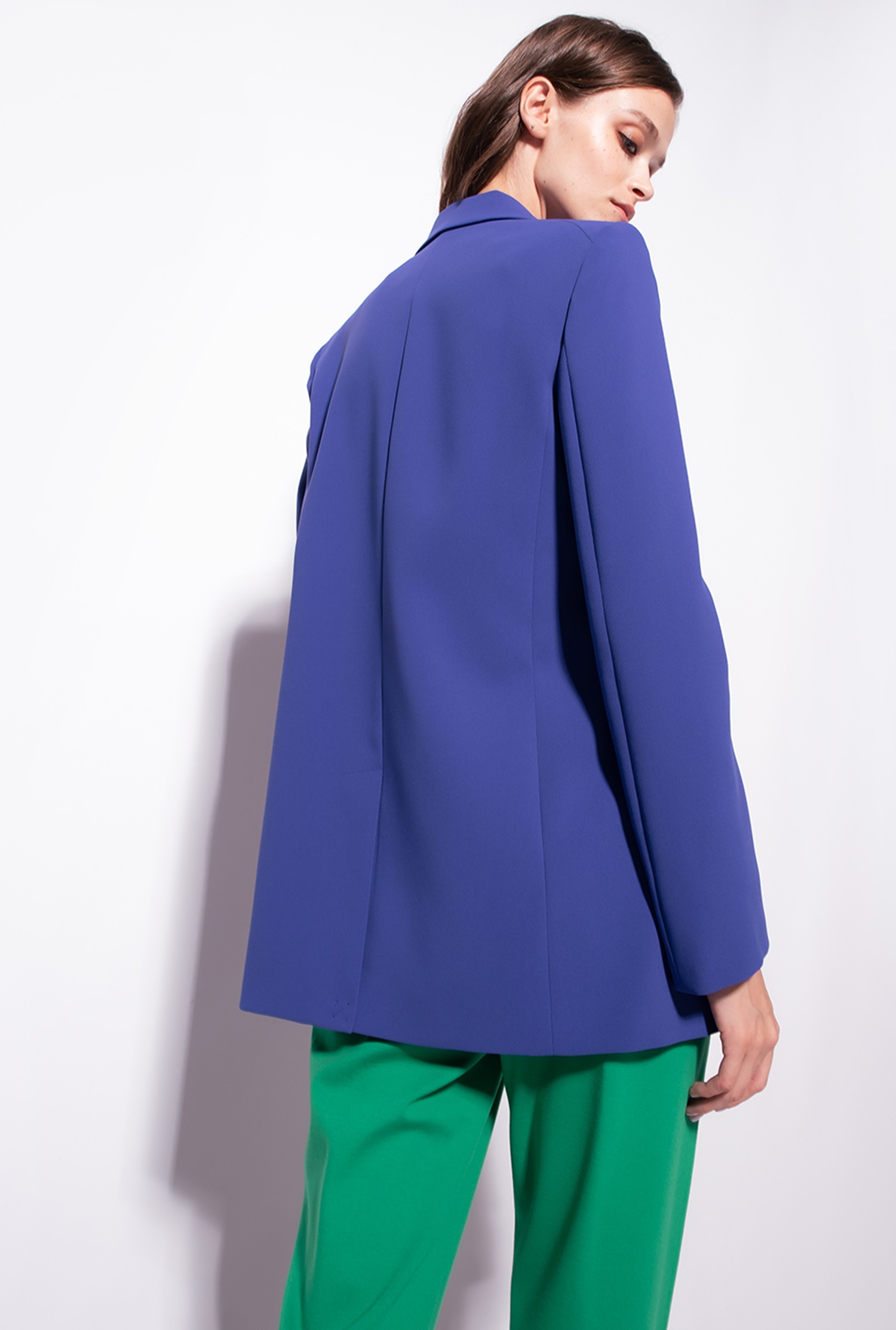 Single-breasted stretch crêpe blazer