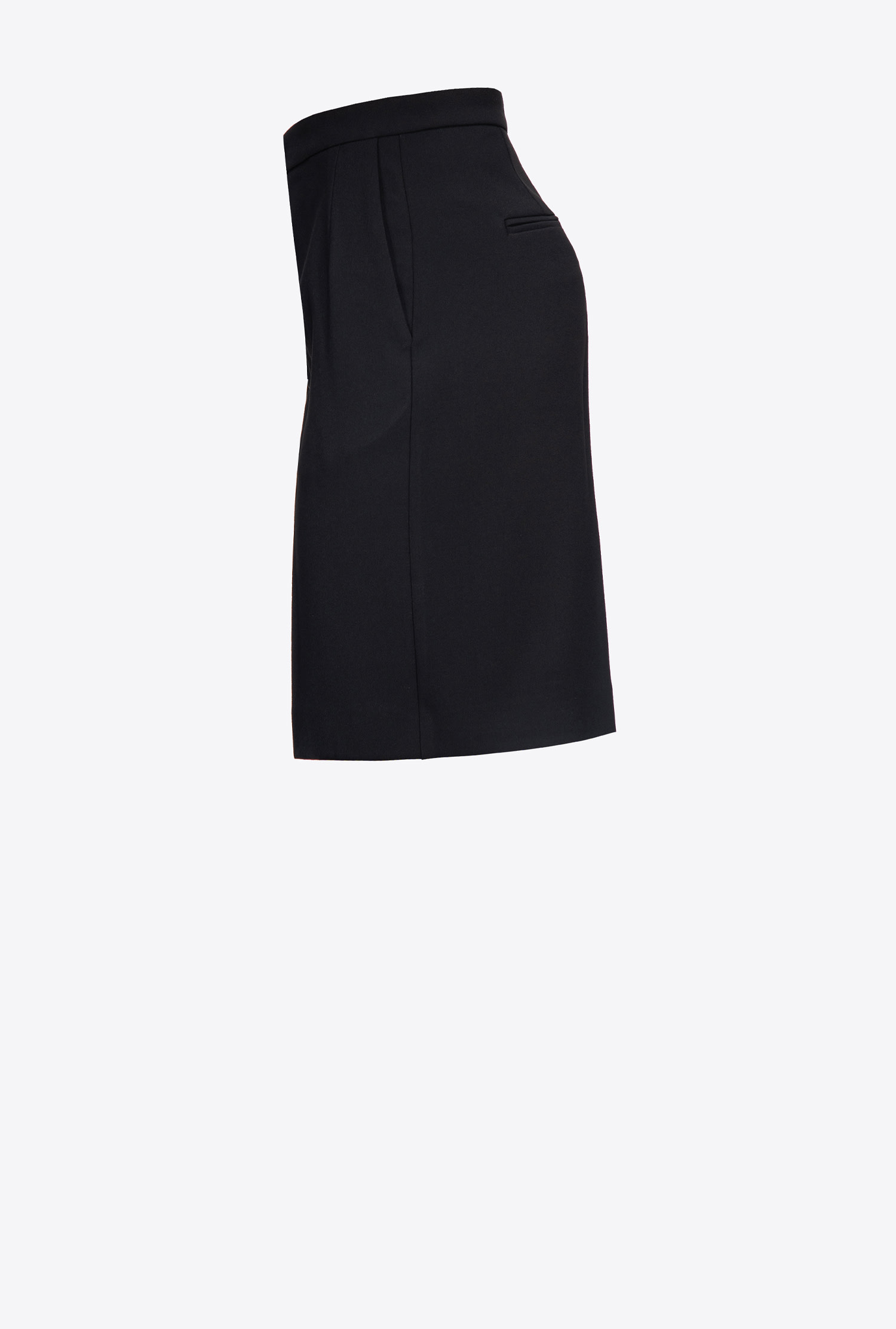 Long stretch crepe shorts