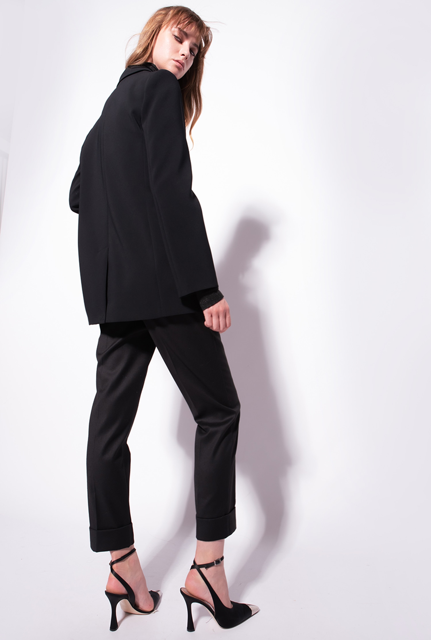 Single-breasted stretch crêpe blazer