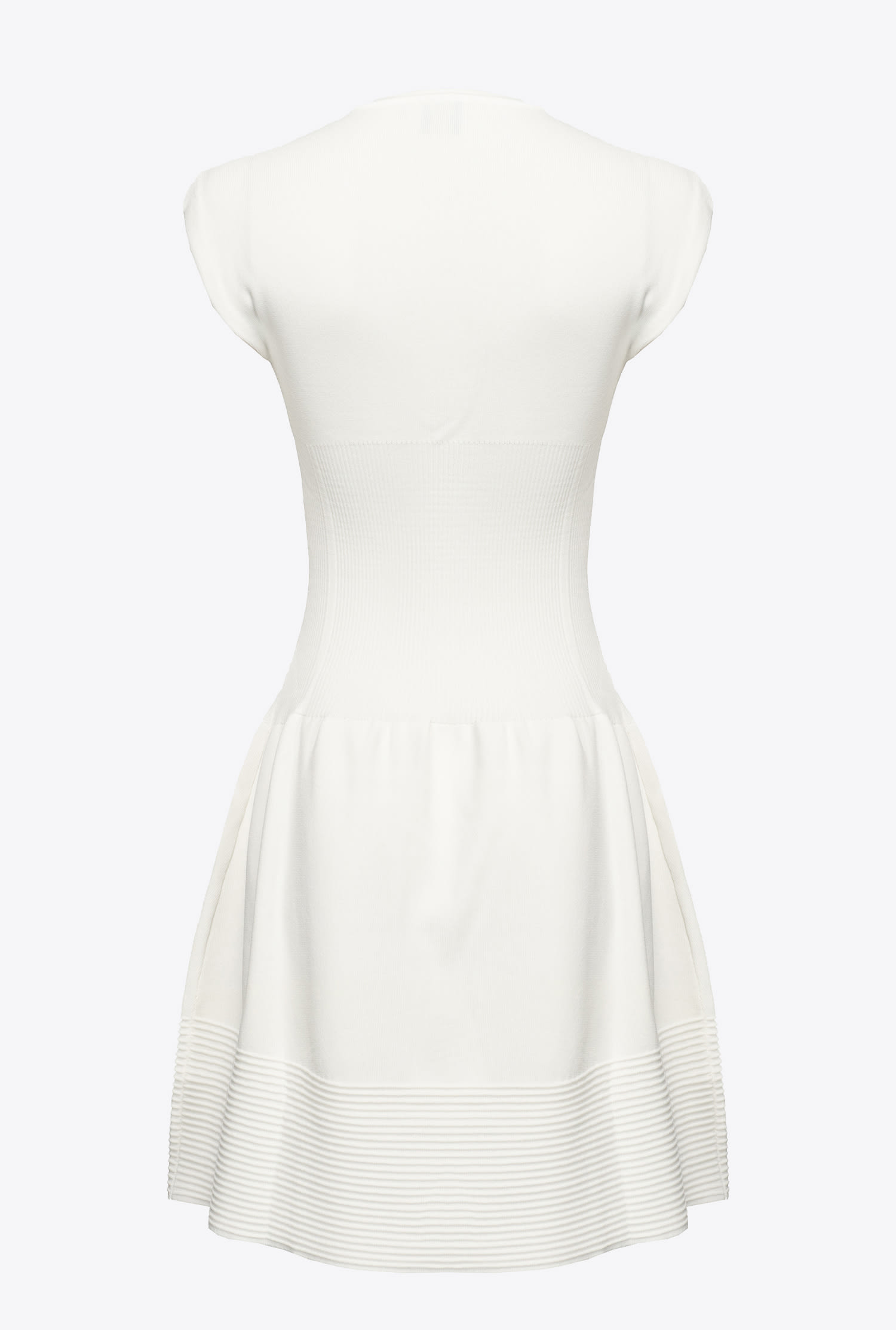 Knit mini dress with zip