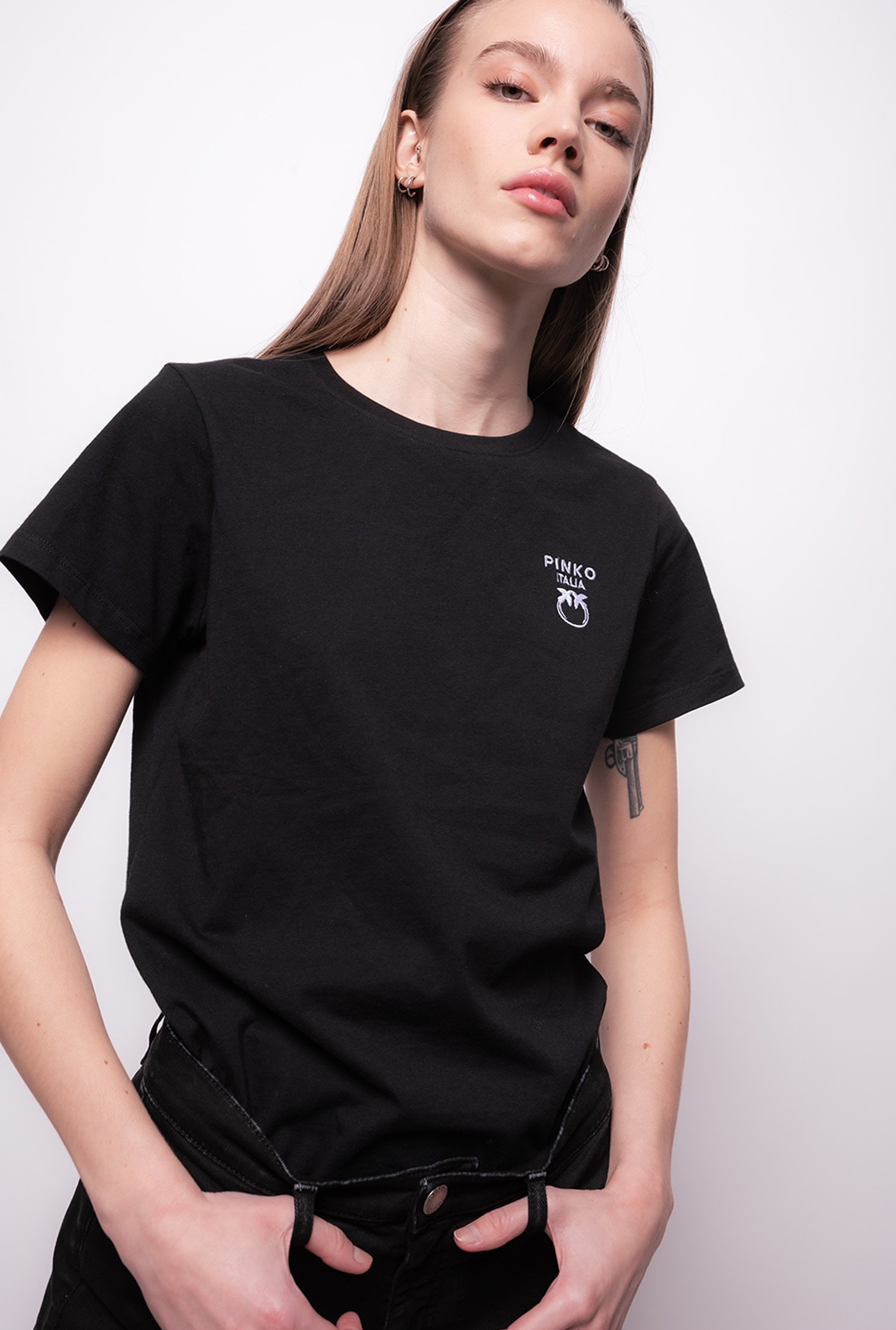 T-shirt with mini Love Birds embroidery