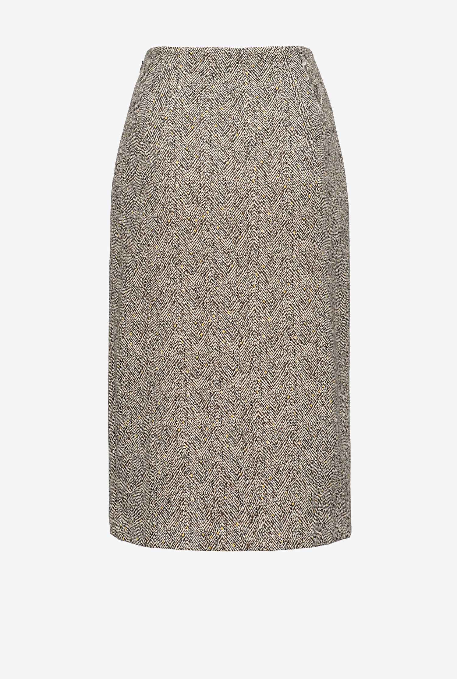 Midi dress with herringbone motif