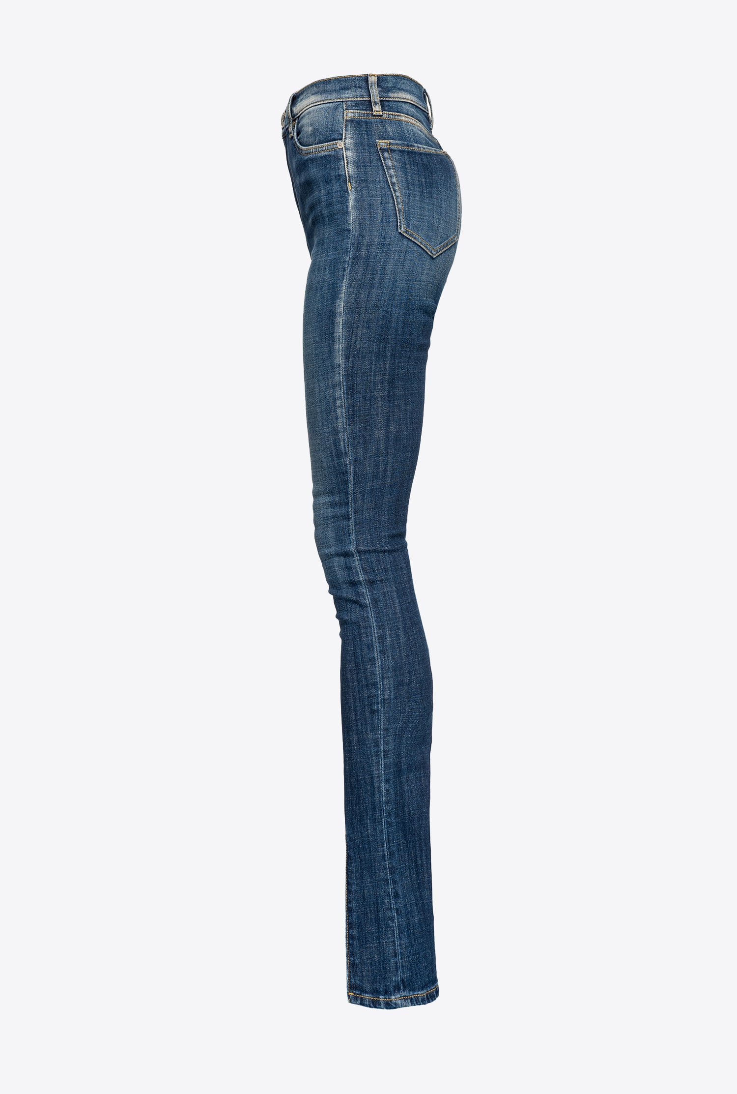 Skinny jeans with slit