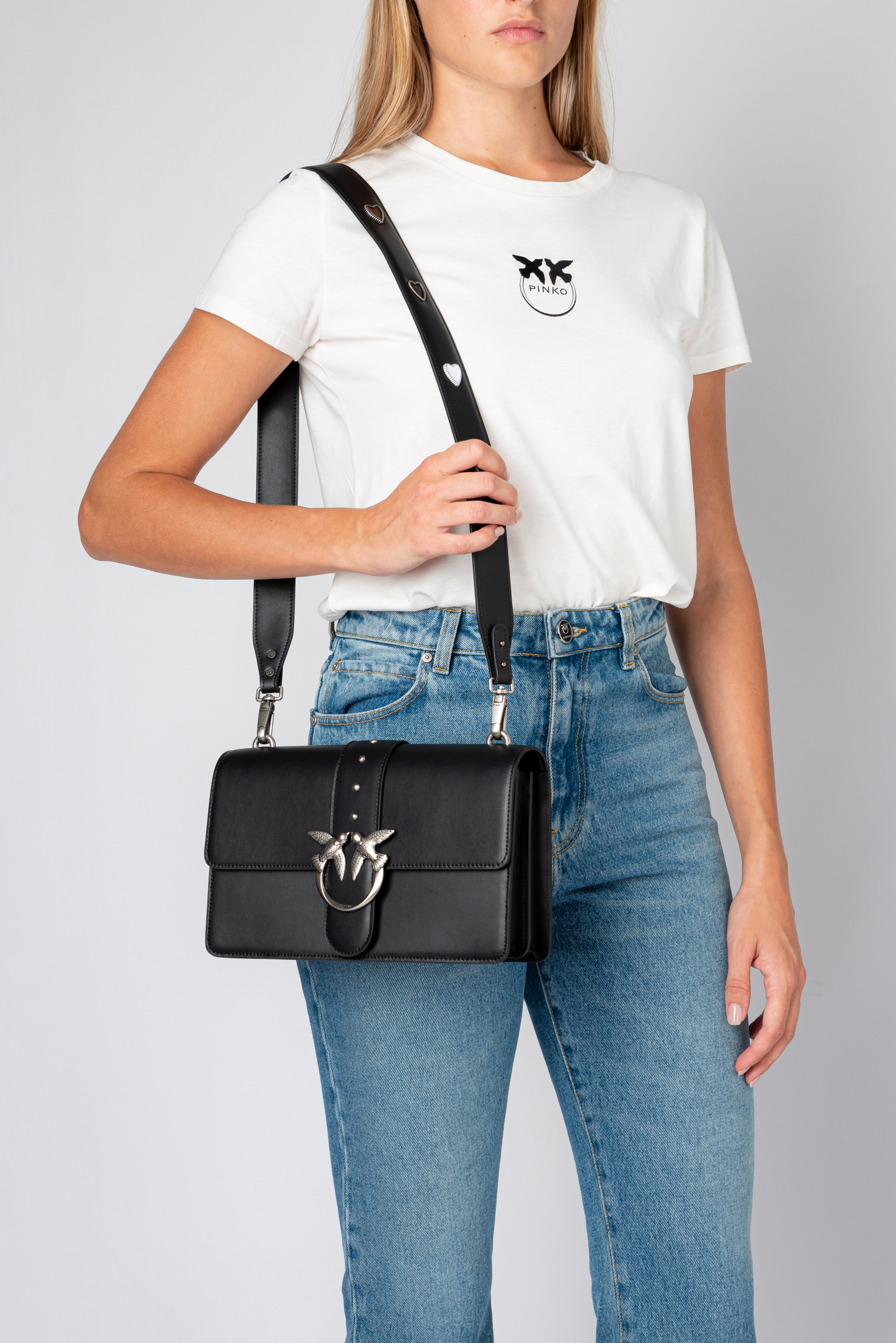 Classic Love Bag Icon with jewel shoulder strap