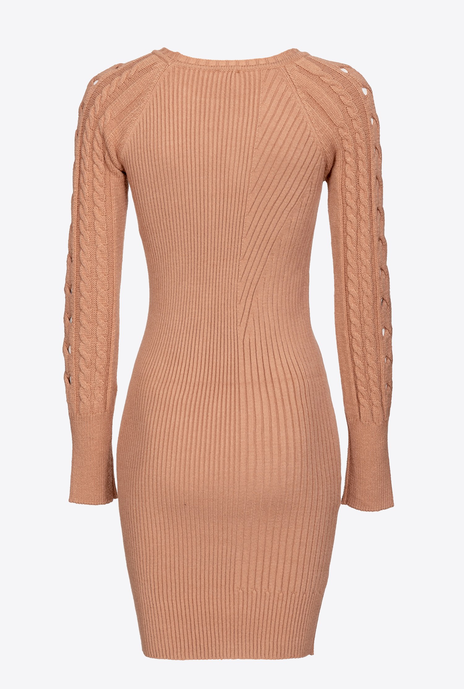 Cable-knit mini dress
