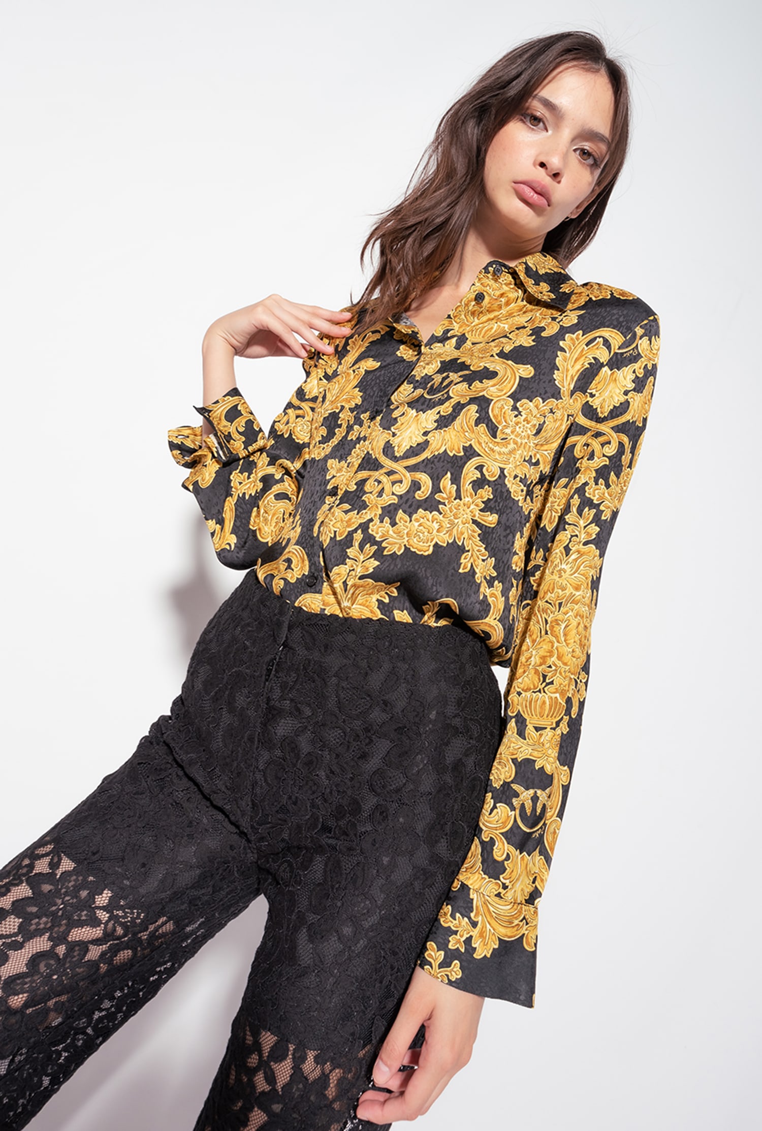 Shirt with decorative print
