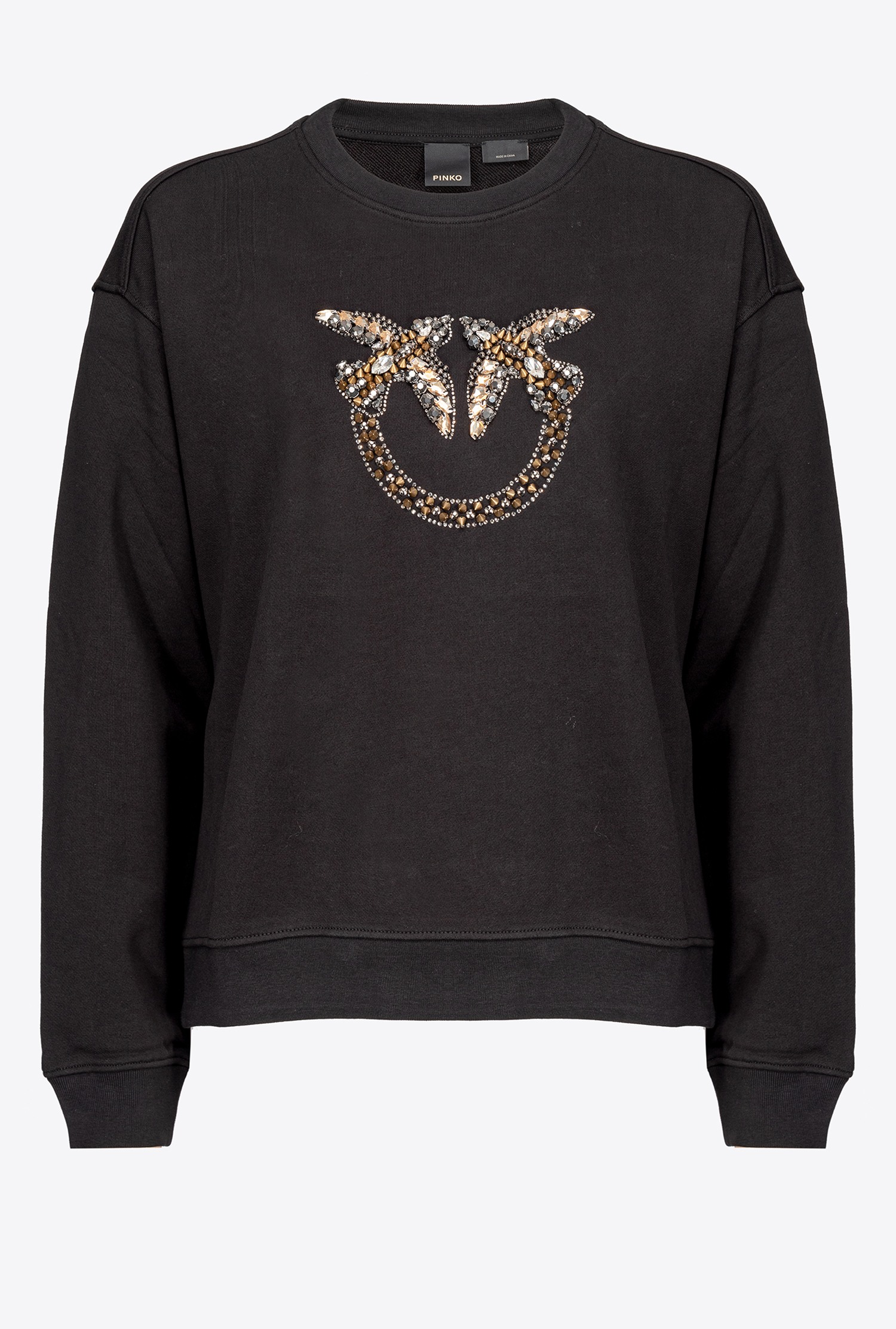 Sweatshirt with Love Birds embroidery