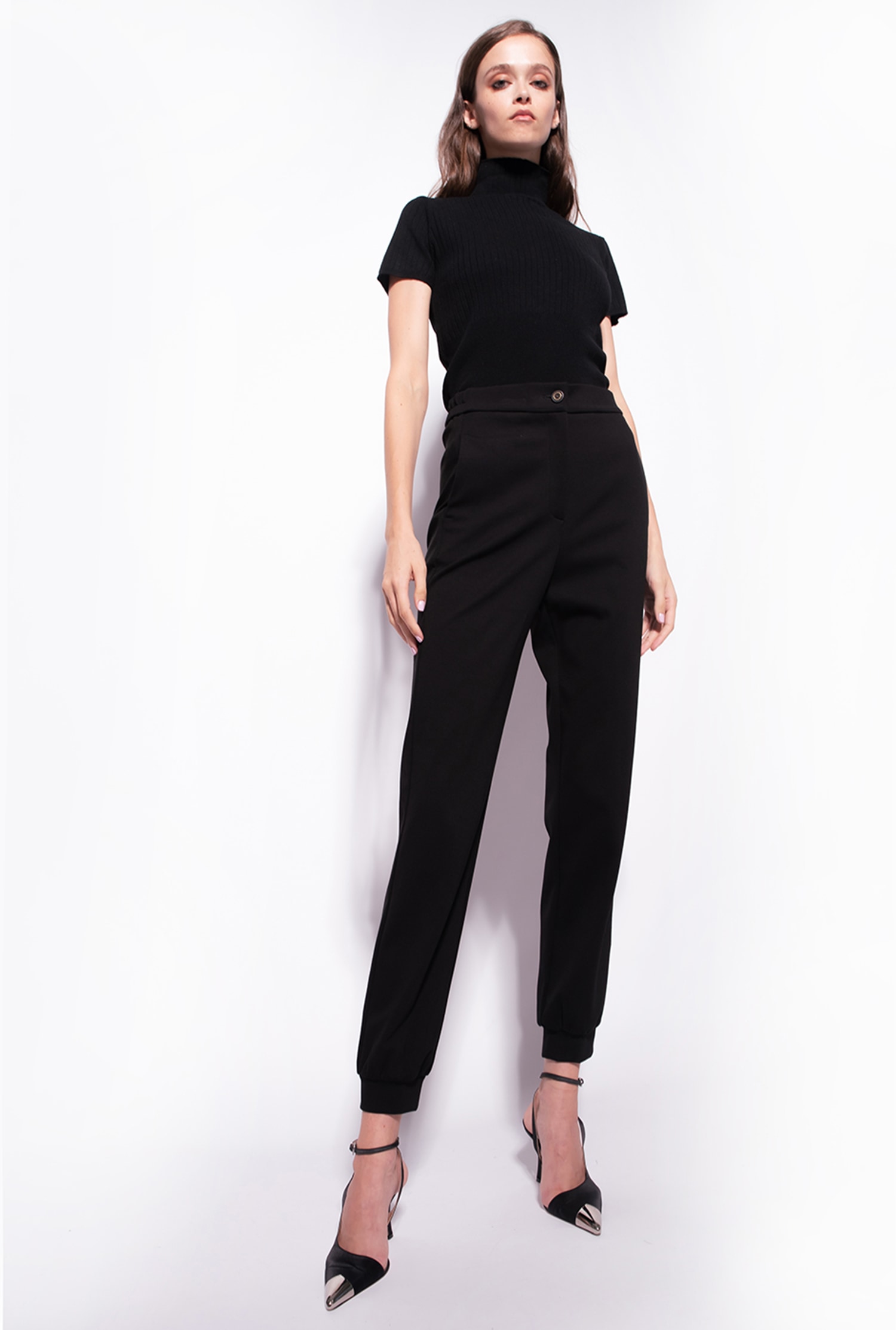 Joggers with ankle cuffs
