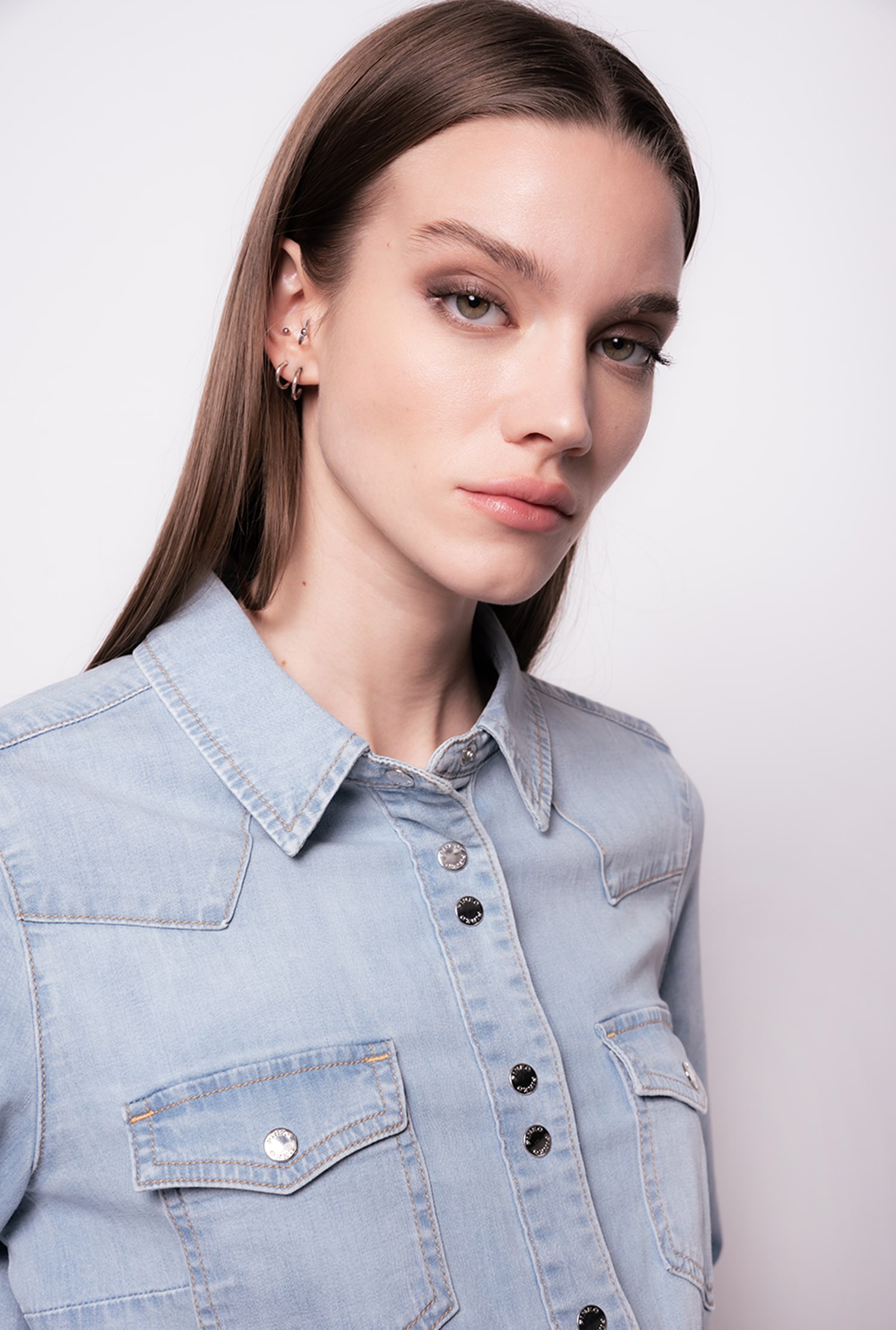 Light twill denim shirt