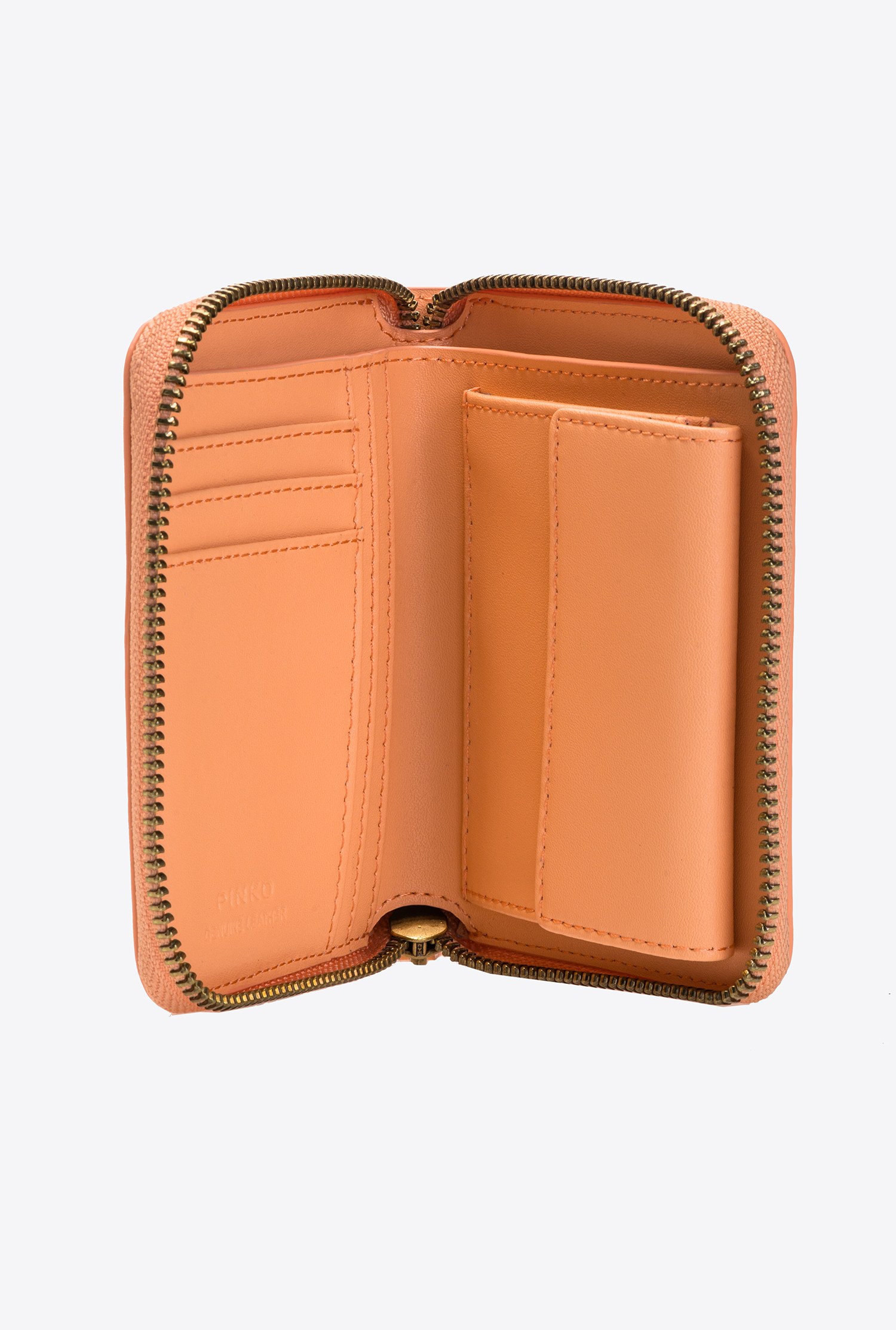 Small zip-around leather wallet