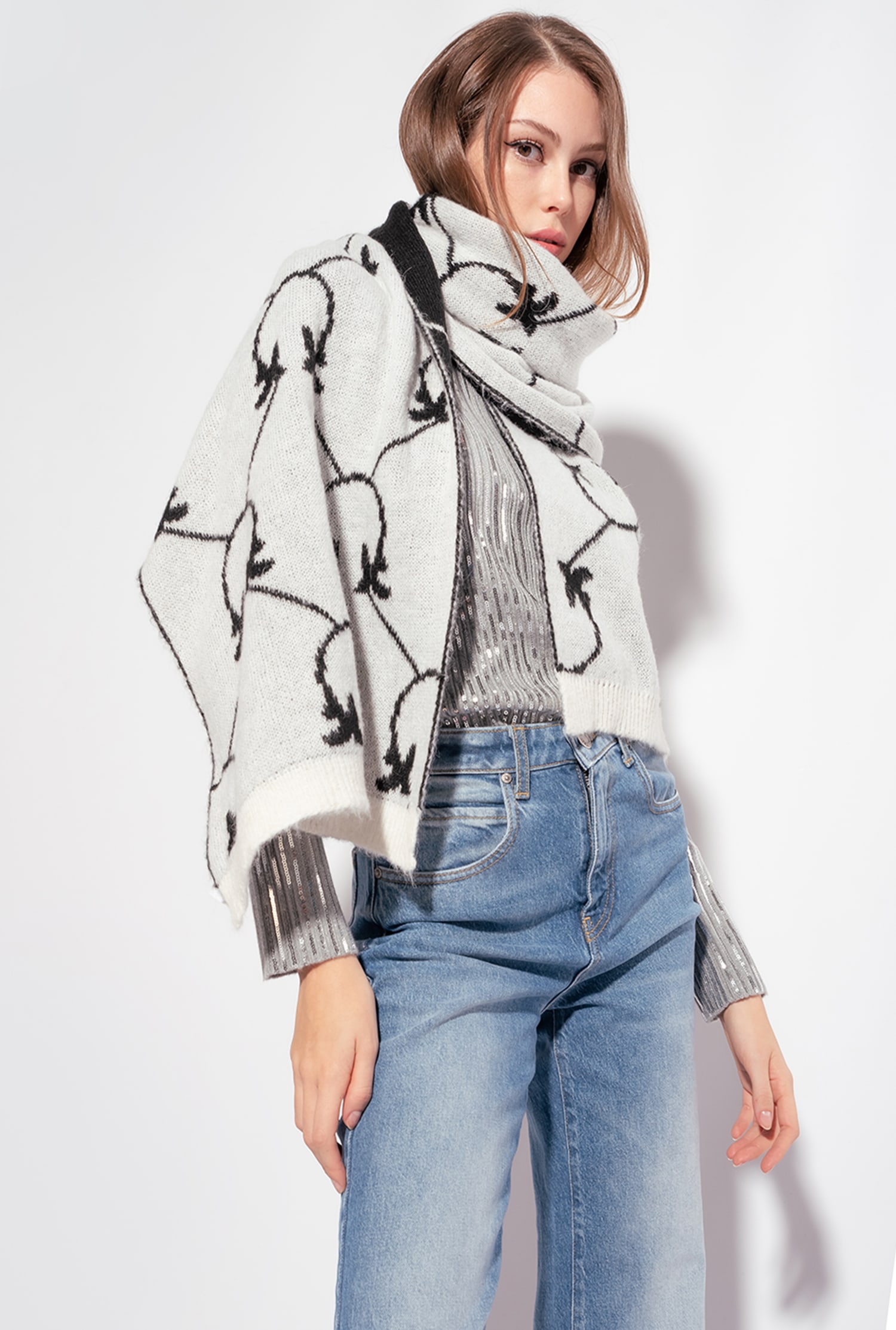 Monogram jacquard scarf