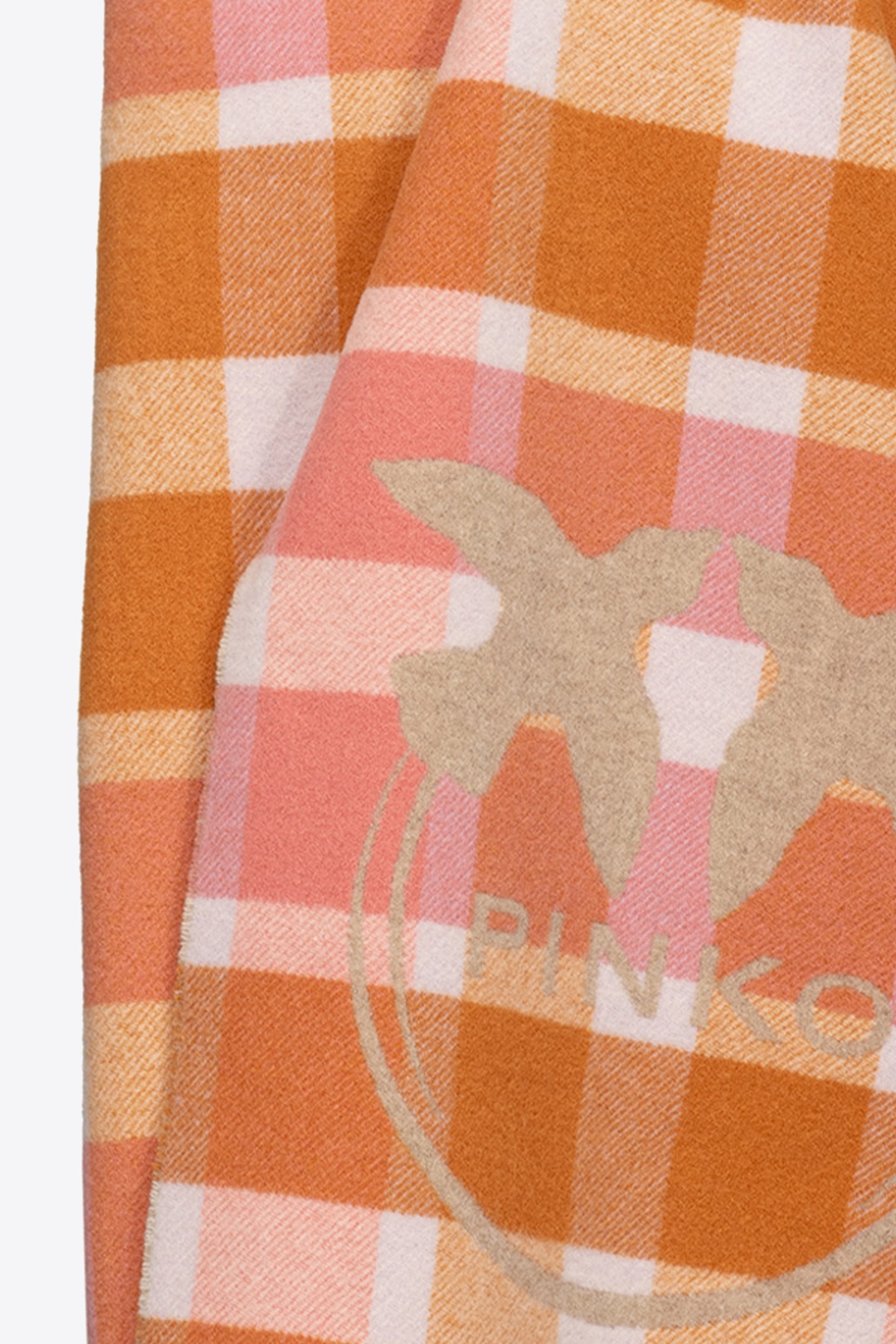 Check wool scarf