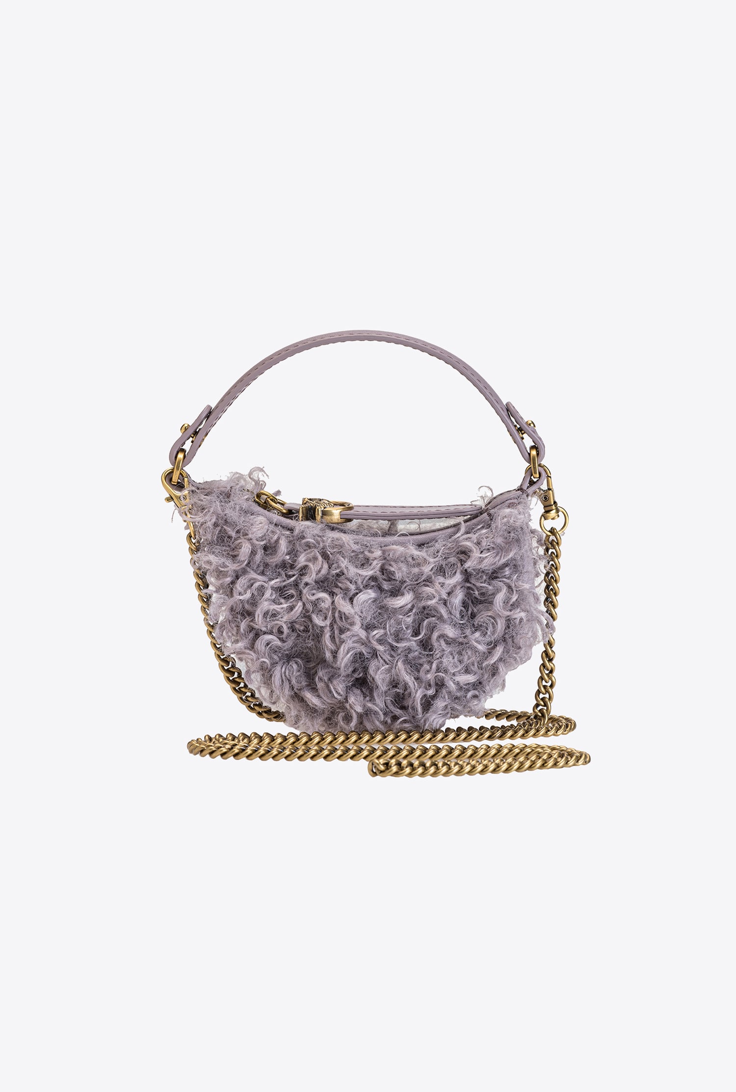 Micro Long Half Moon Bag Eco Sheepskin
