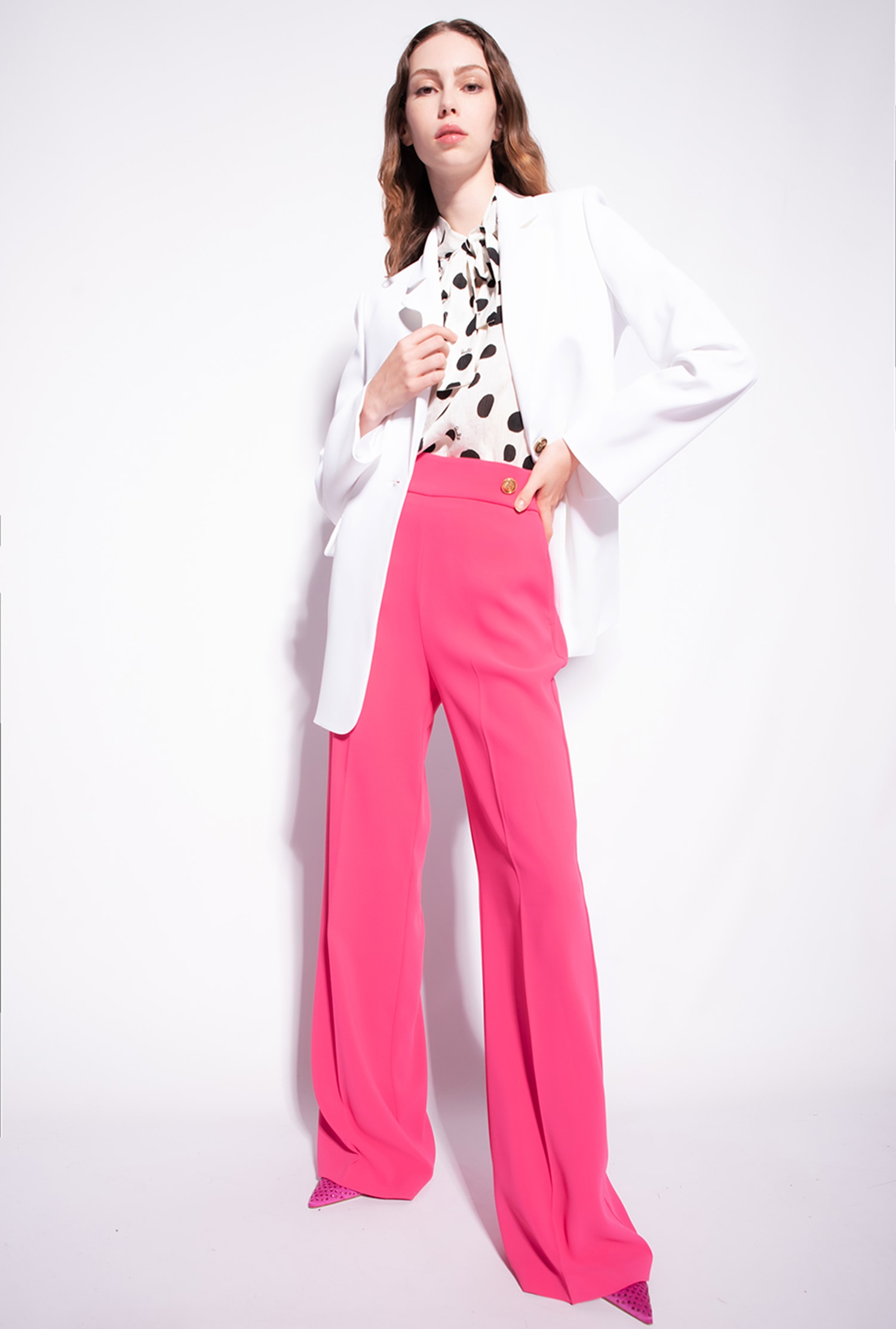 Single-breasted stretch crêpe blazer