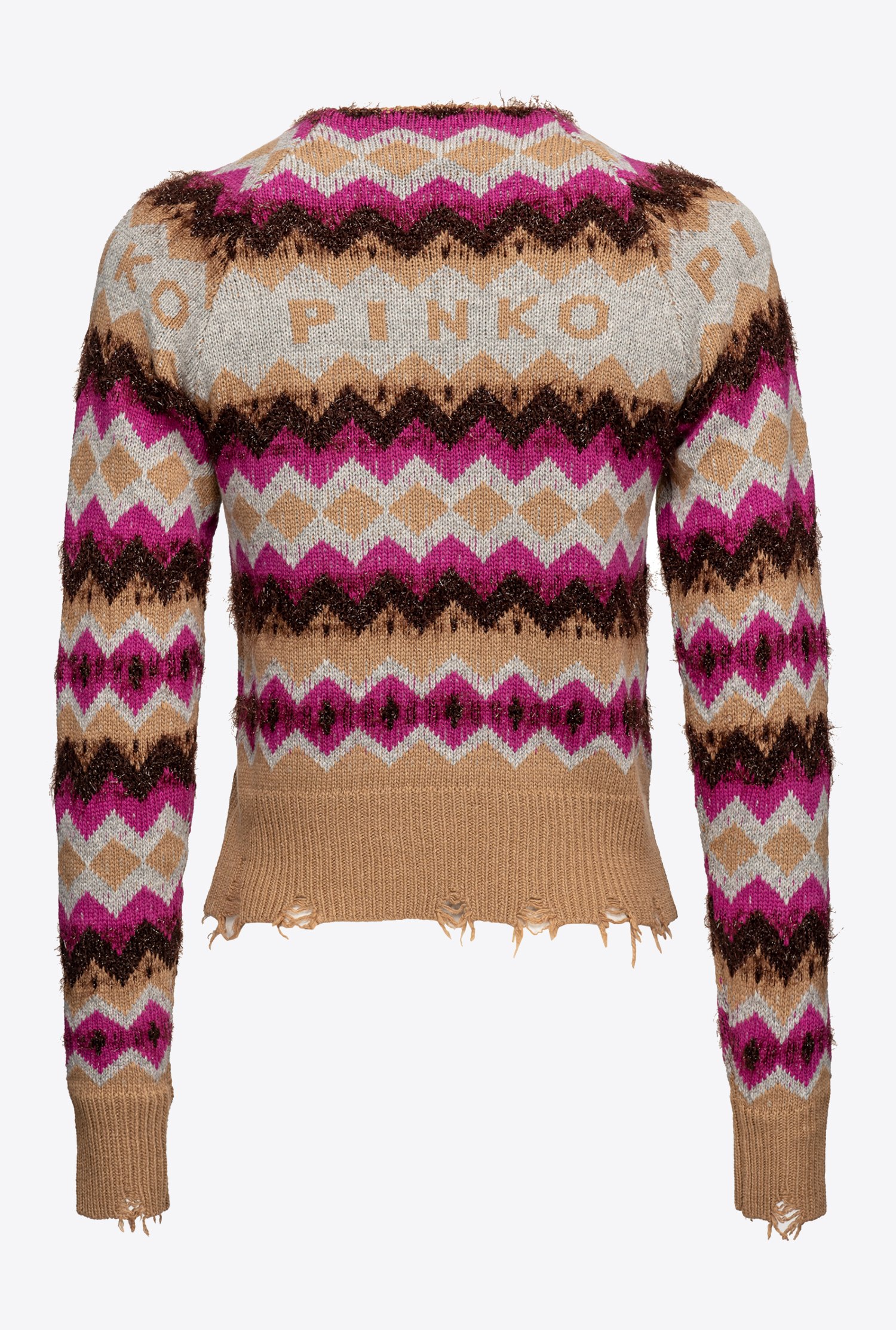 Patterned jacquard pullover