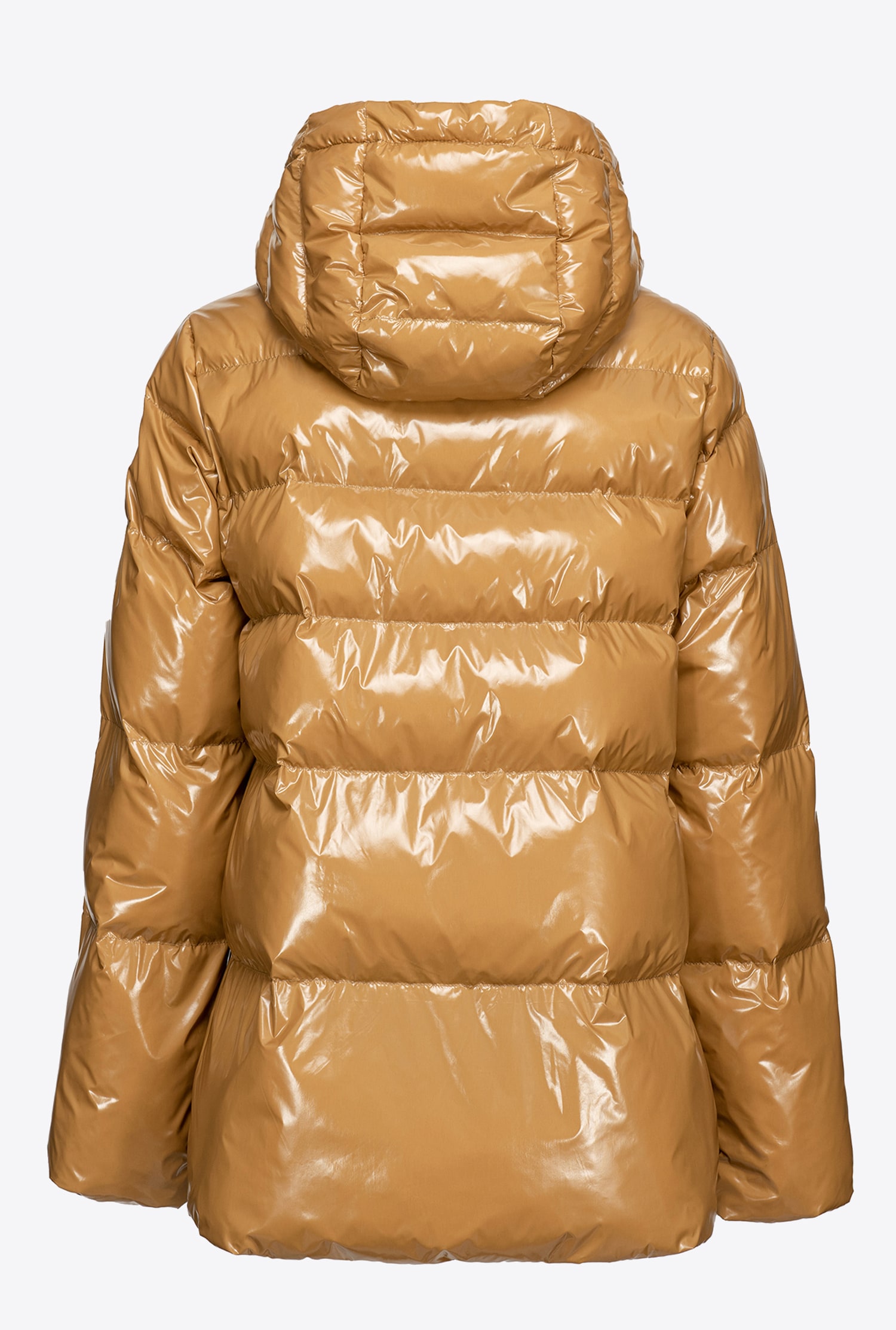 Crystal nylon pea jacket