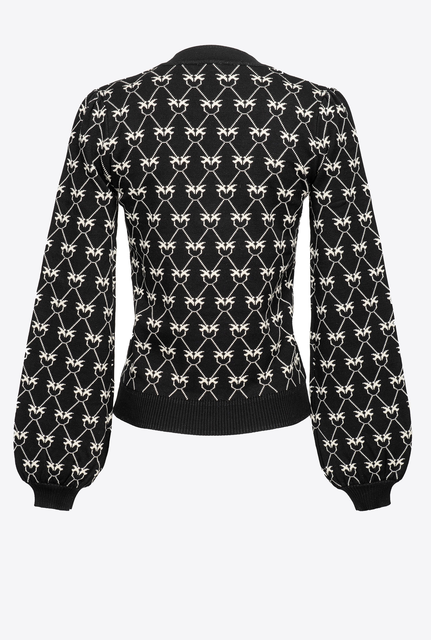 Monogram sweater with wide sleeves