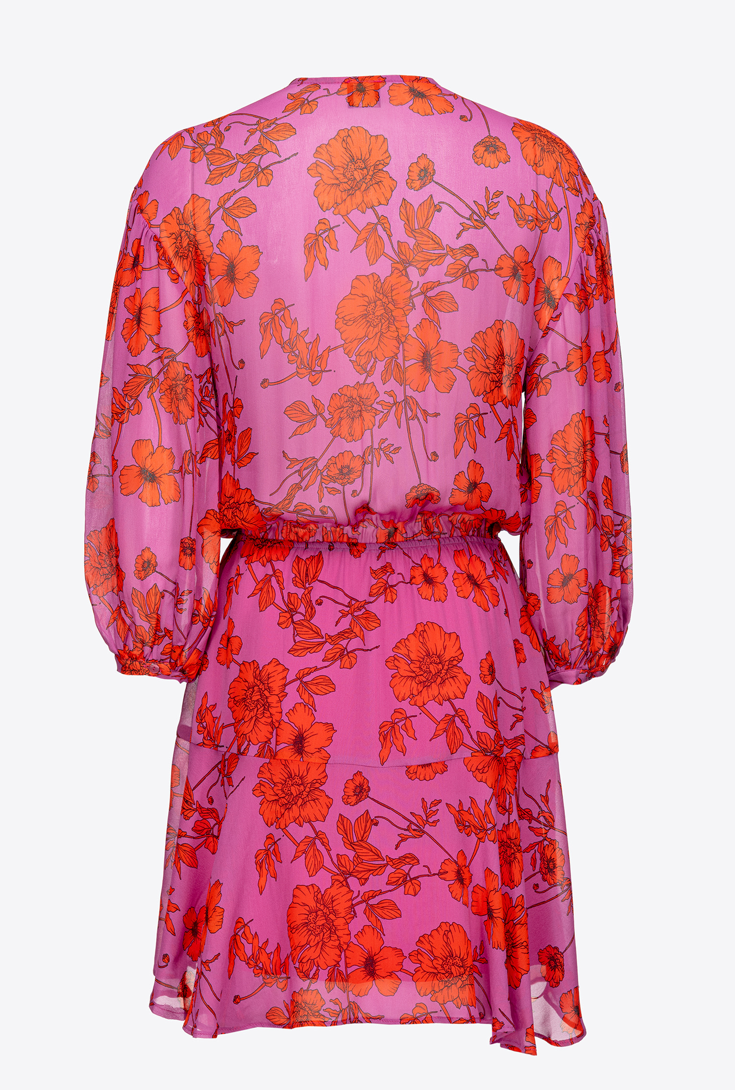 Graphic floral mini dress