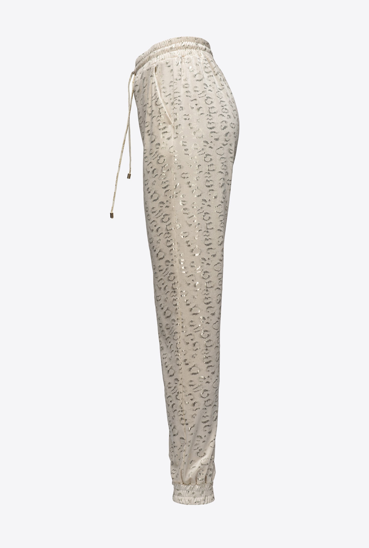 Chenille joggers with laminated spots