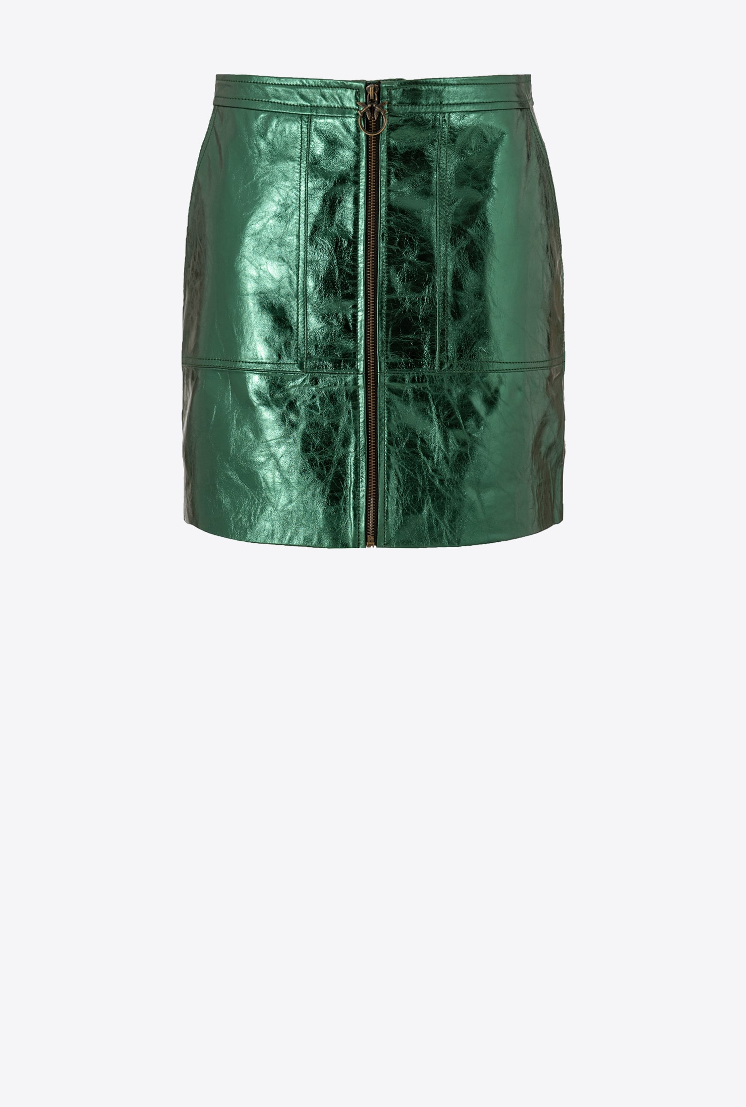 Laminated mini skirt