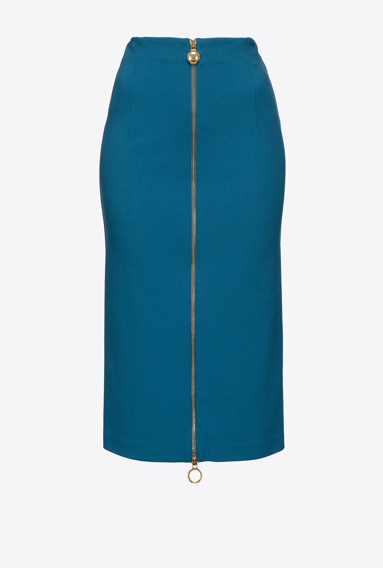 Calf-length skirt with zip