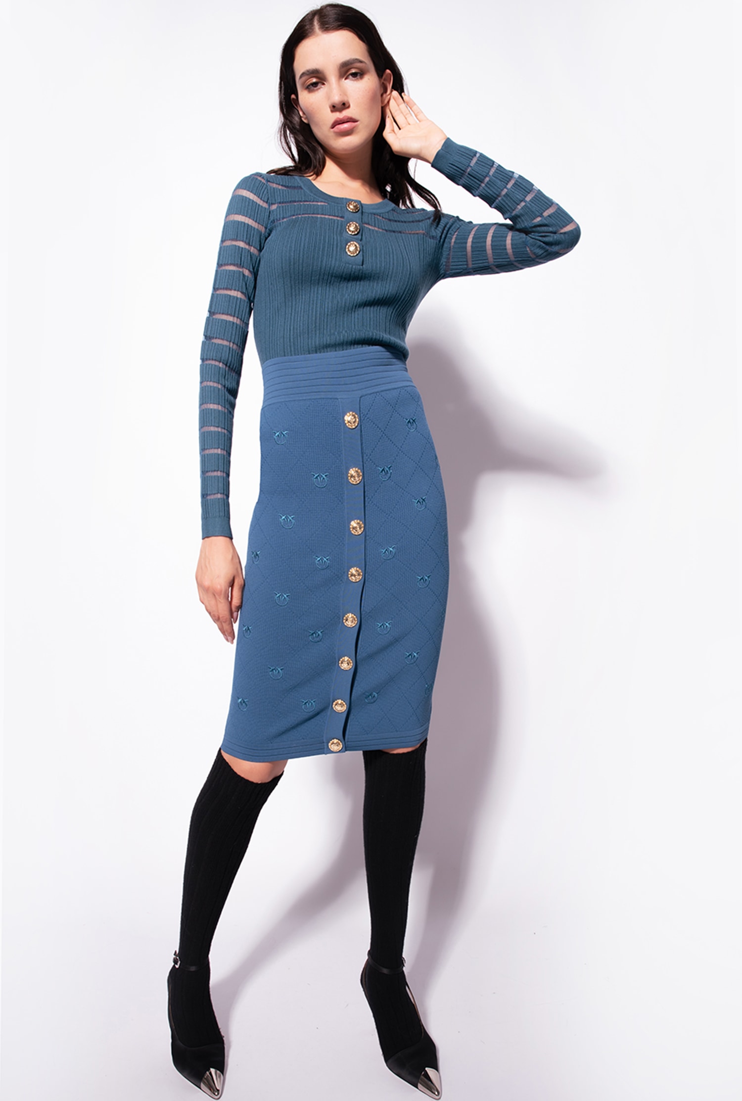 Jacquard Love Birds skirt