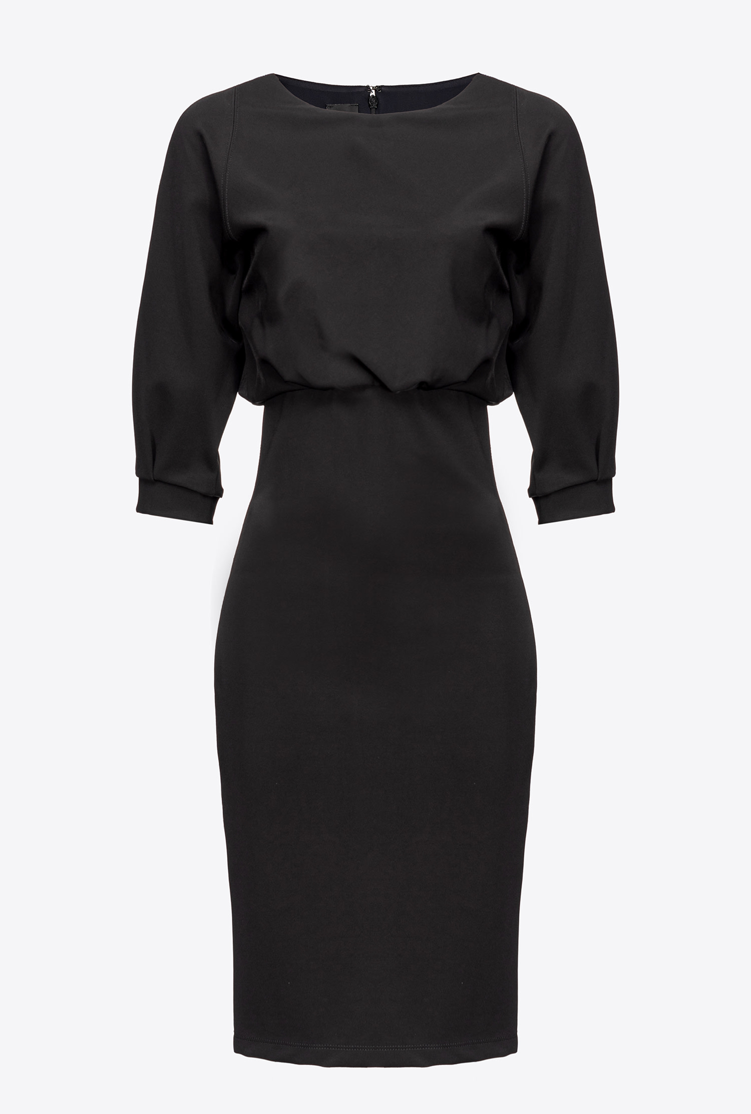Midi dress with sheath skirt