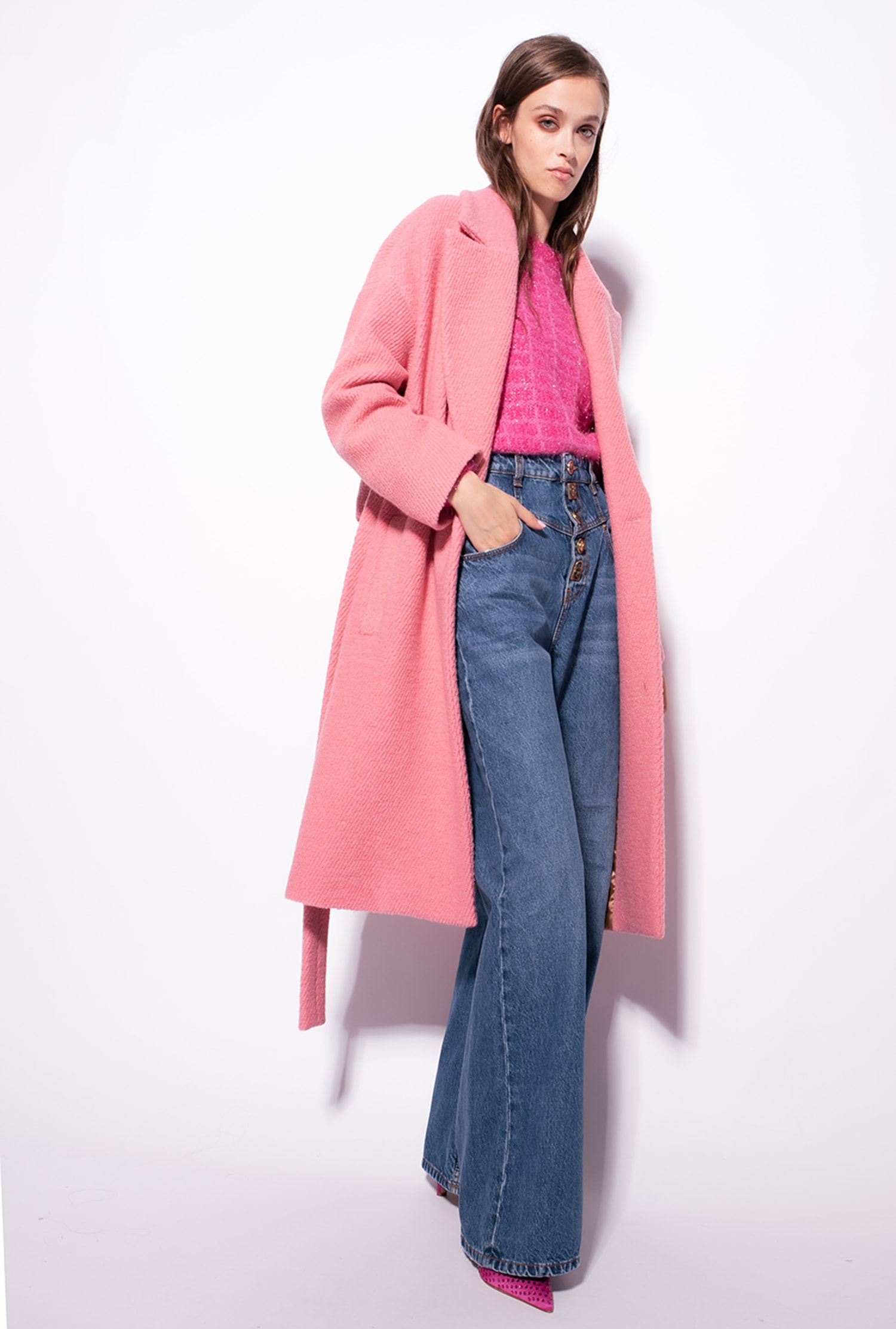 Alpaca blend fluffy pullover