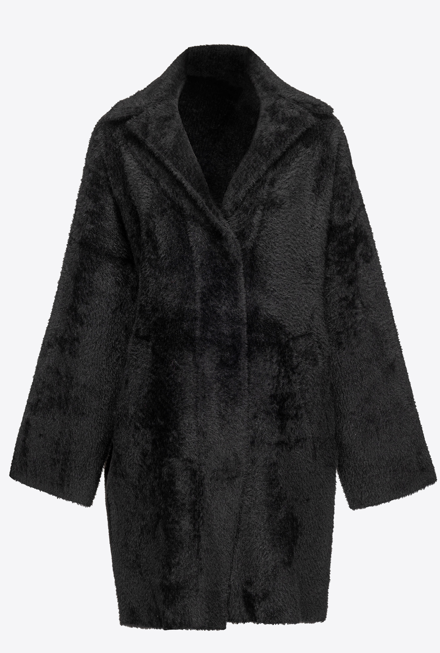 Faux fur cocoon coat