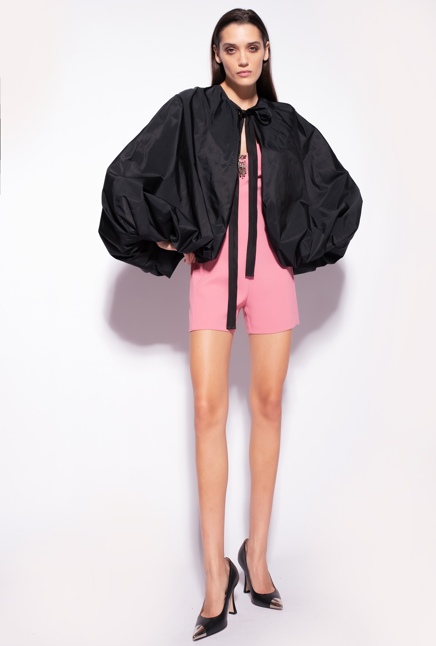 Playsuit with jewel embellishment