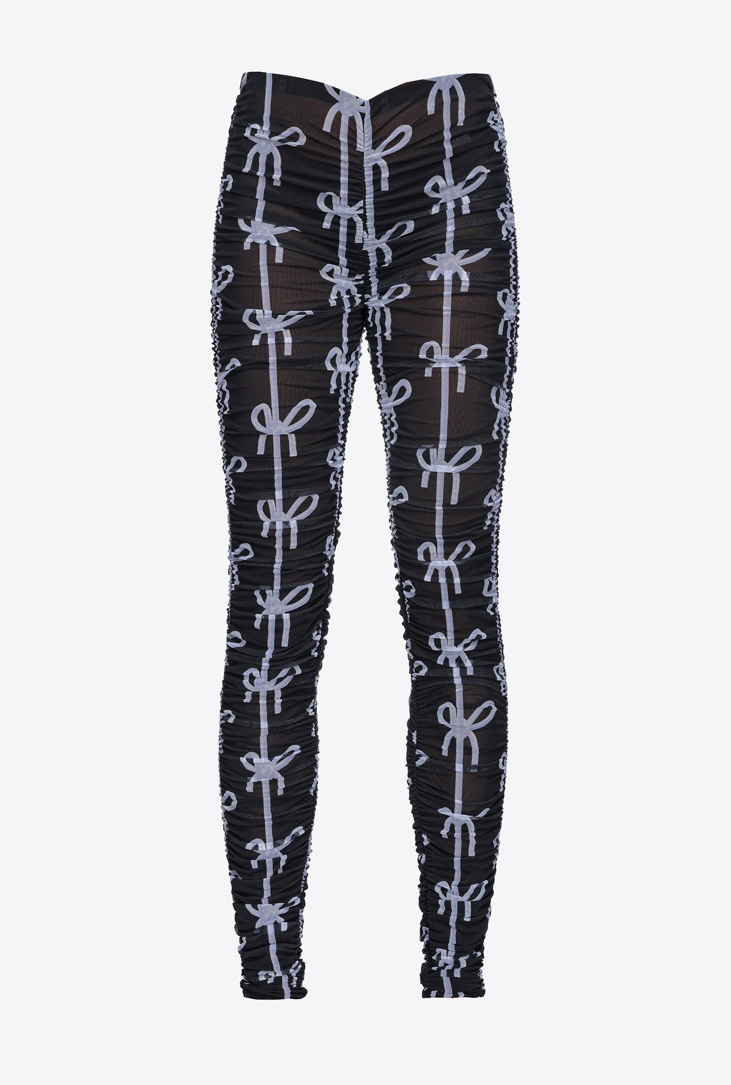 PINKO Reimagine tulle leggings with bow print by Patrick McDowell
