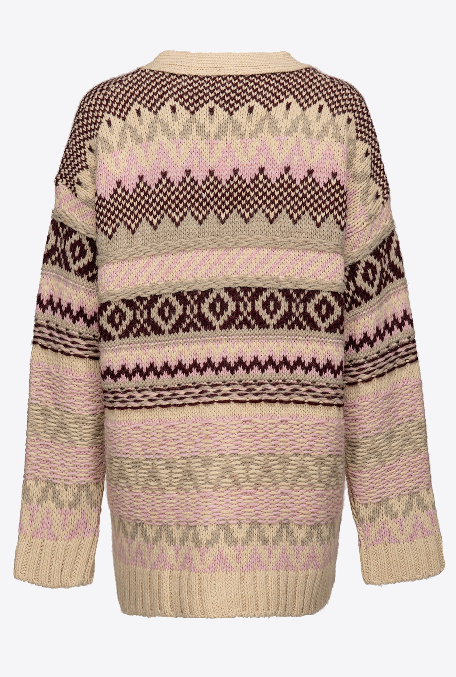 Alpaca-blend jacquard cardigan