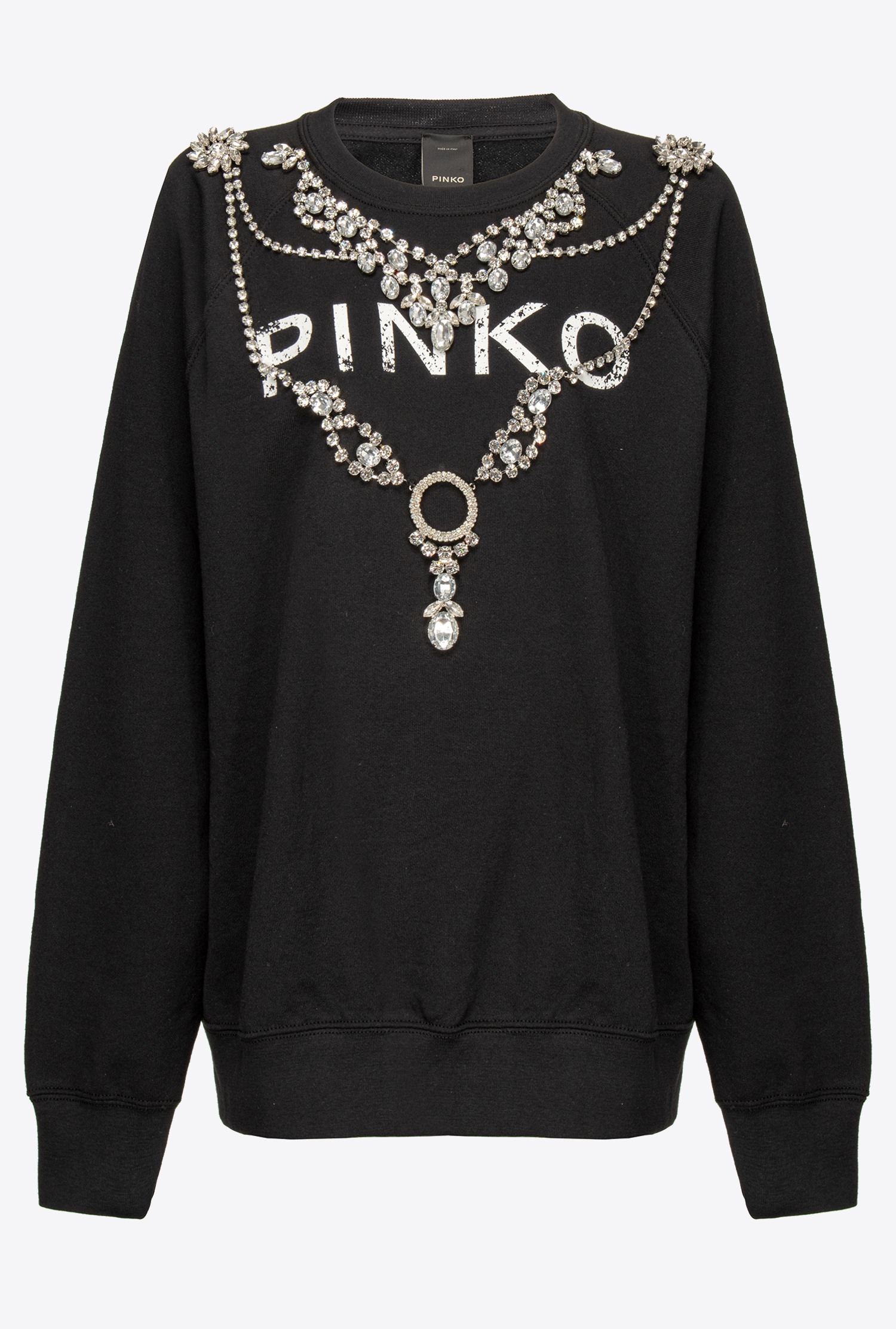 Sweatshirt with bejewelled embellishment