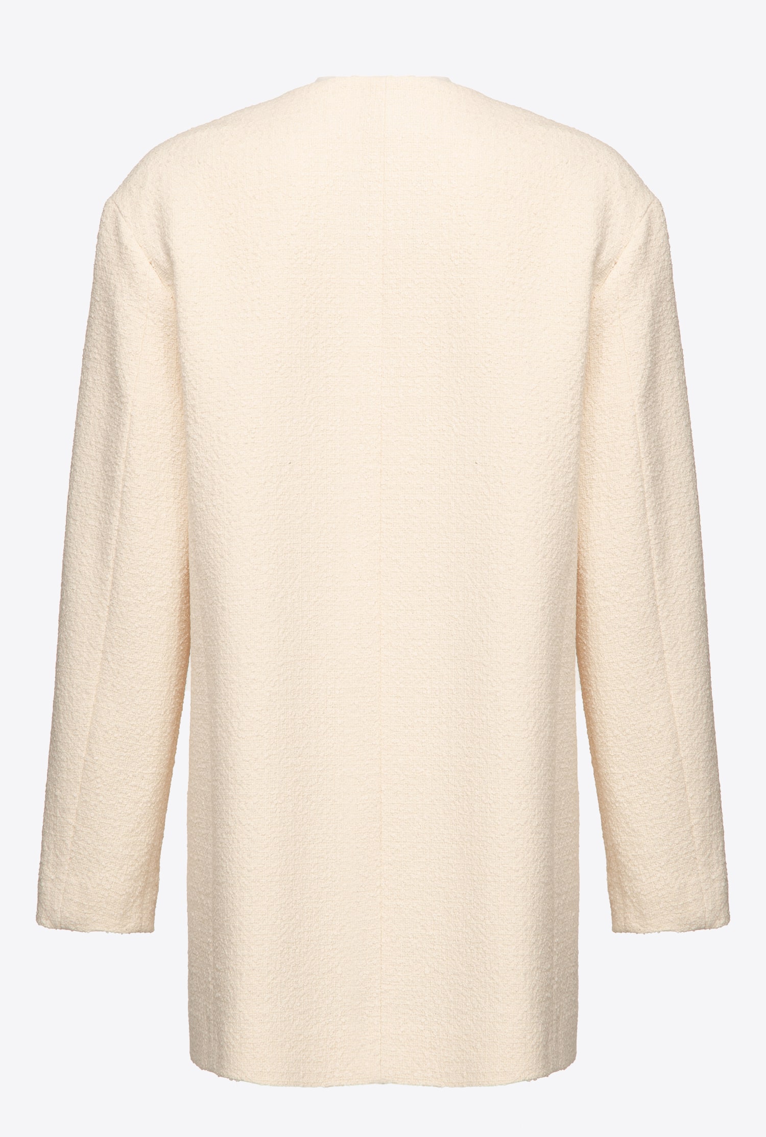 Basketweave bouclé pea coat