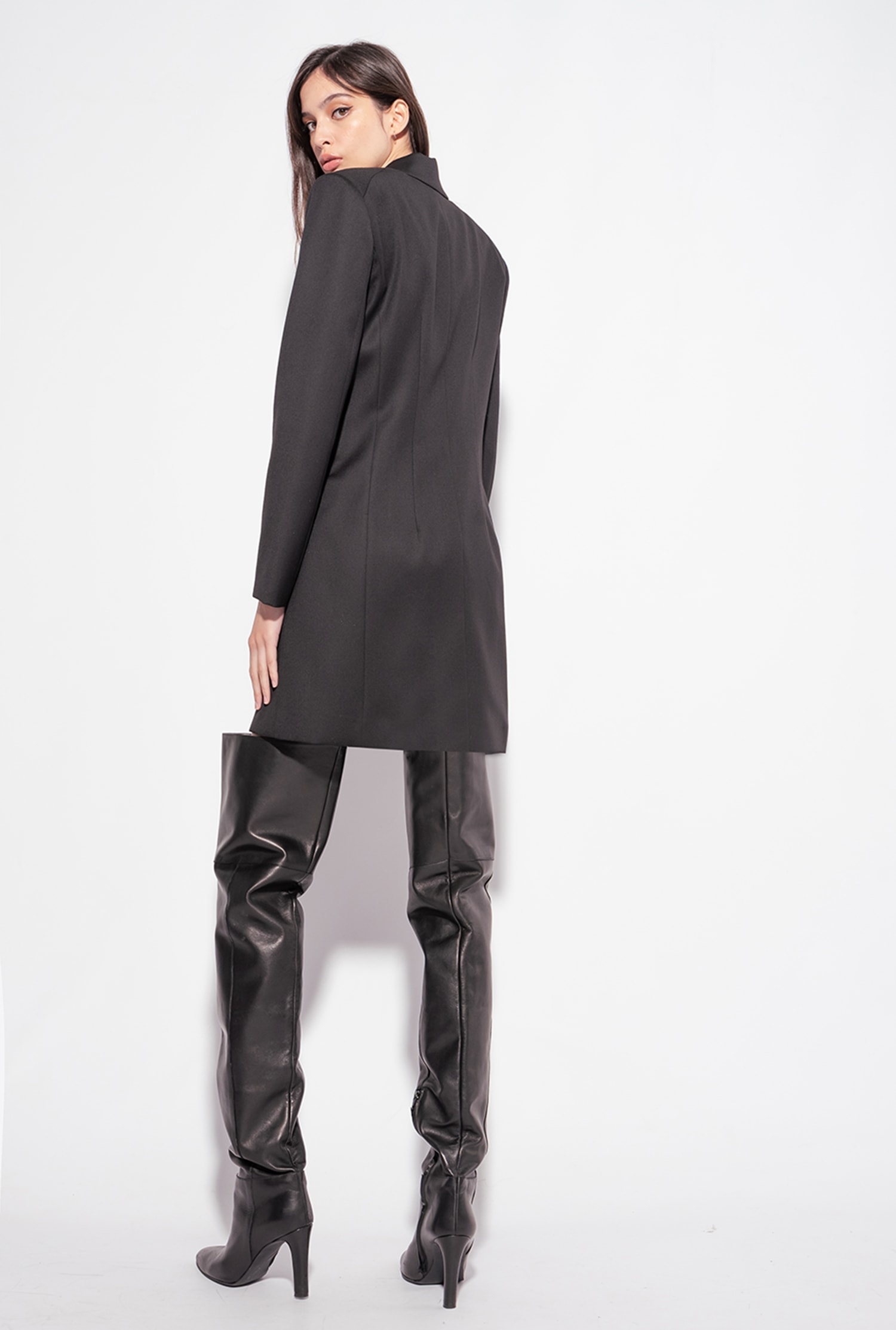 Buttoned blazer dress