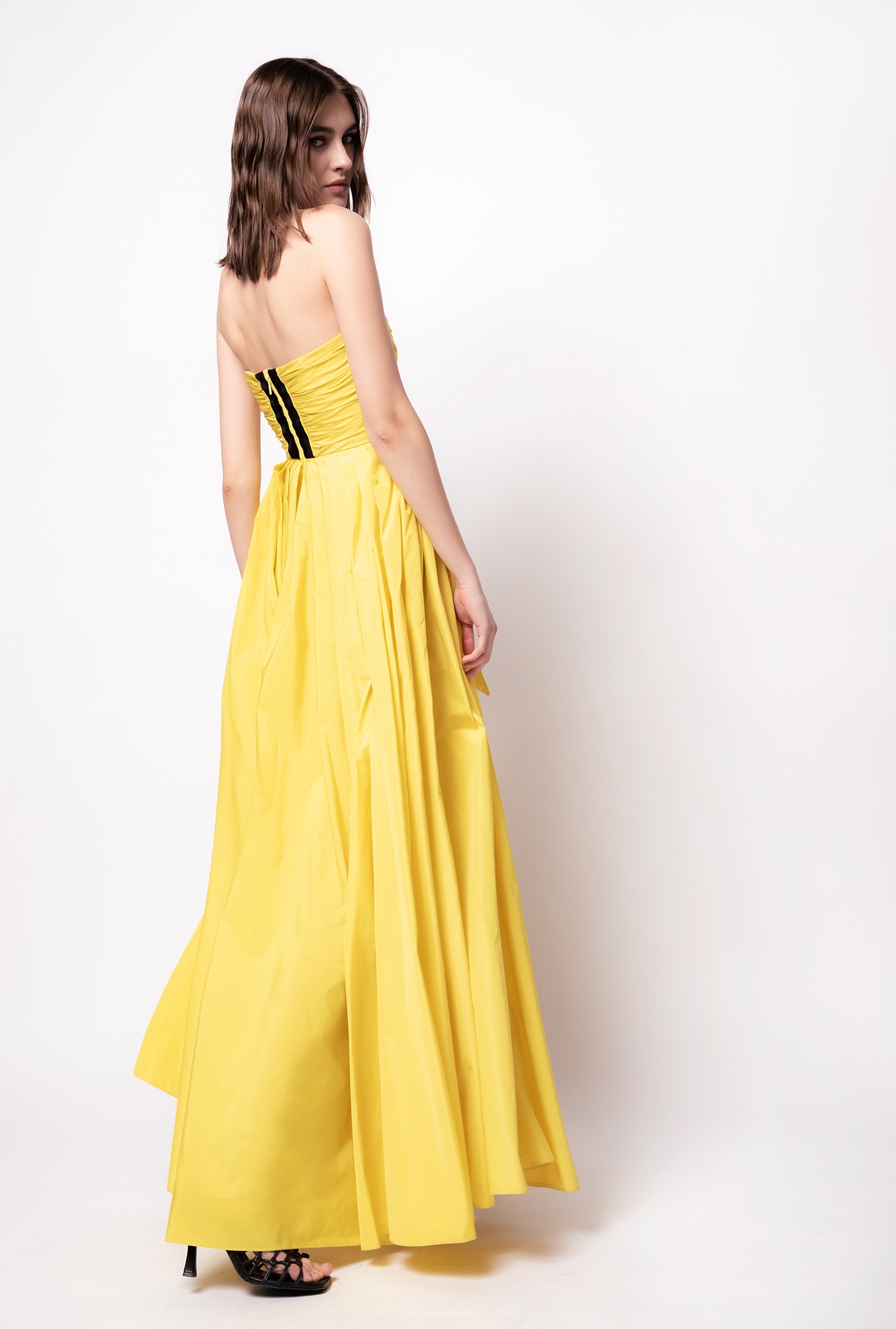 Long taffeta dress