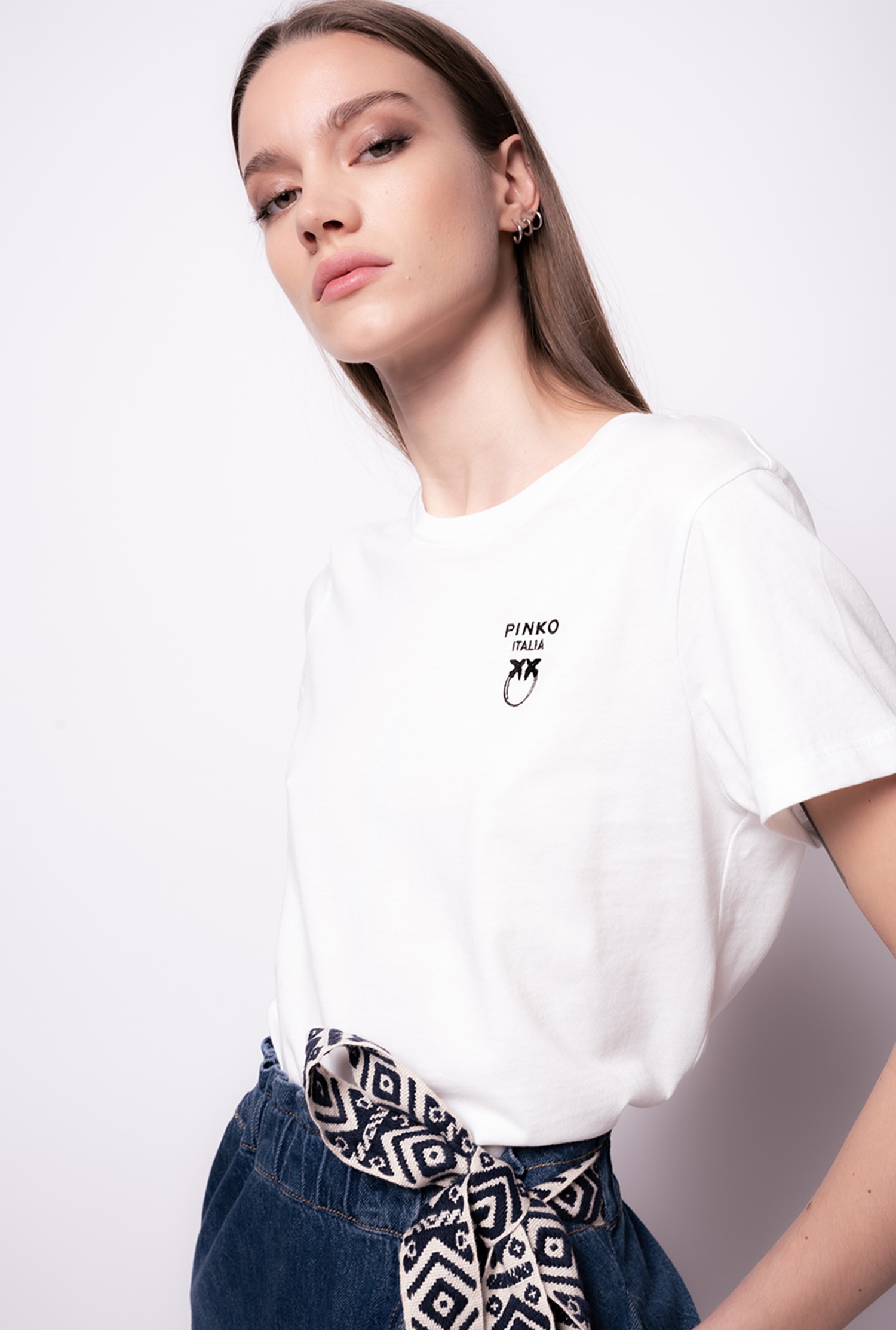 T-shirt with mini Love Birds embroidery