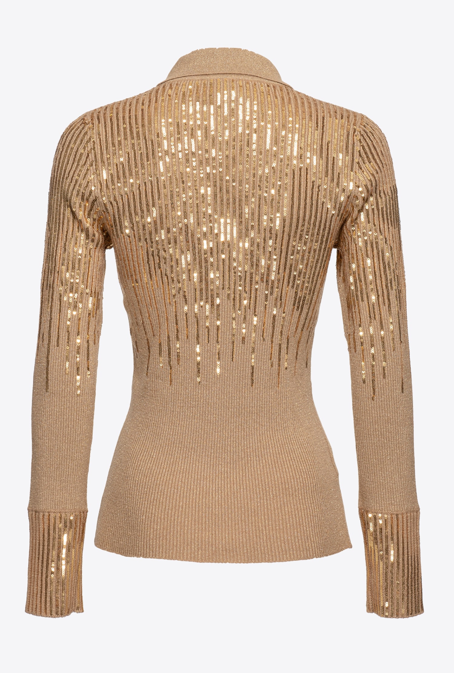 Rib-knit sweater with sequins