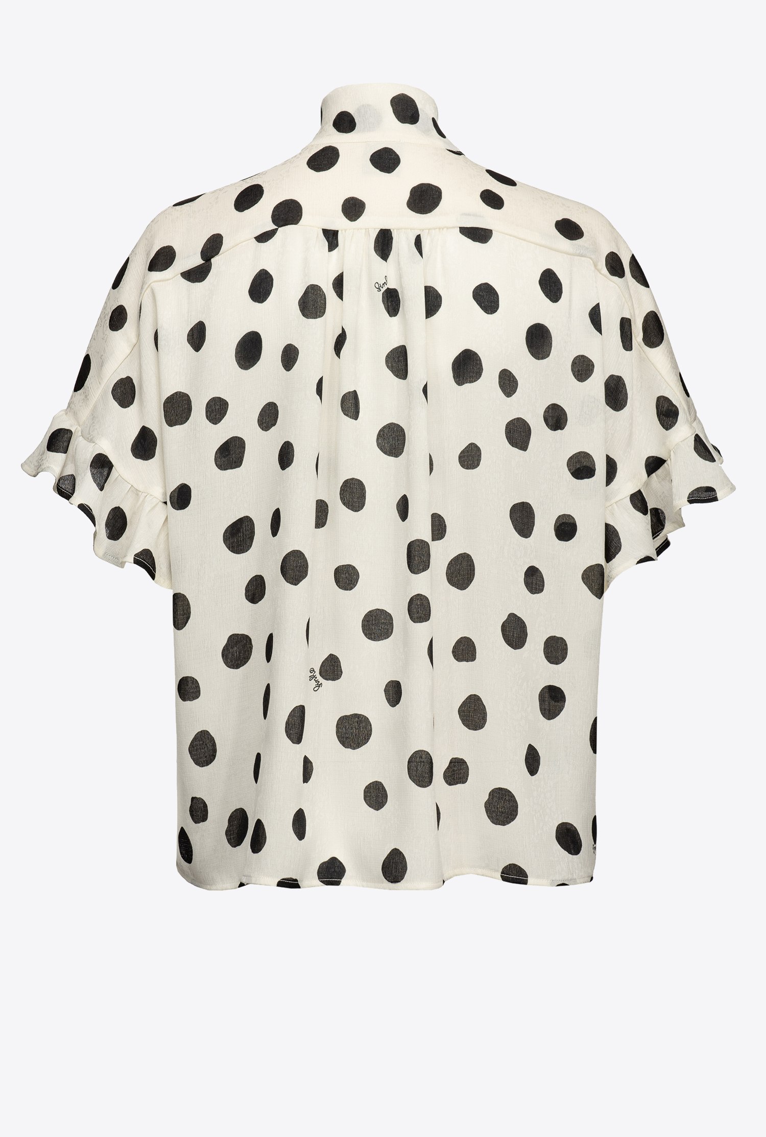 Boxy polka-dot blouse